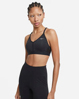 Nike Yoga Dri Fit Indy Light Support Padded Eyelet Sports Bra Red