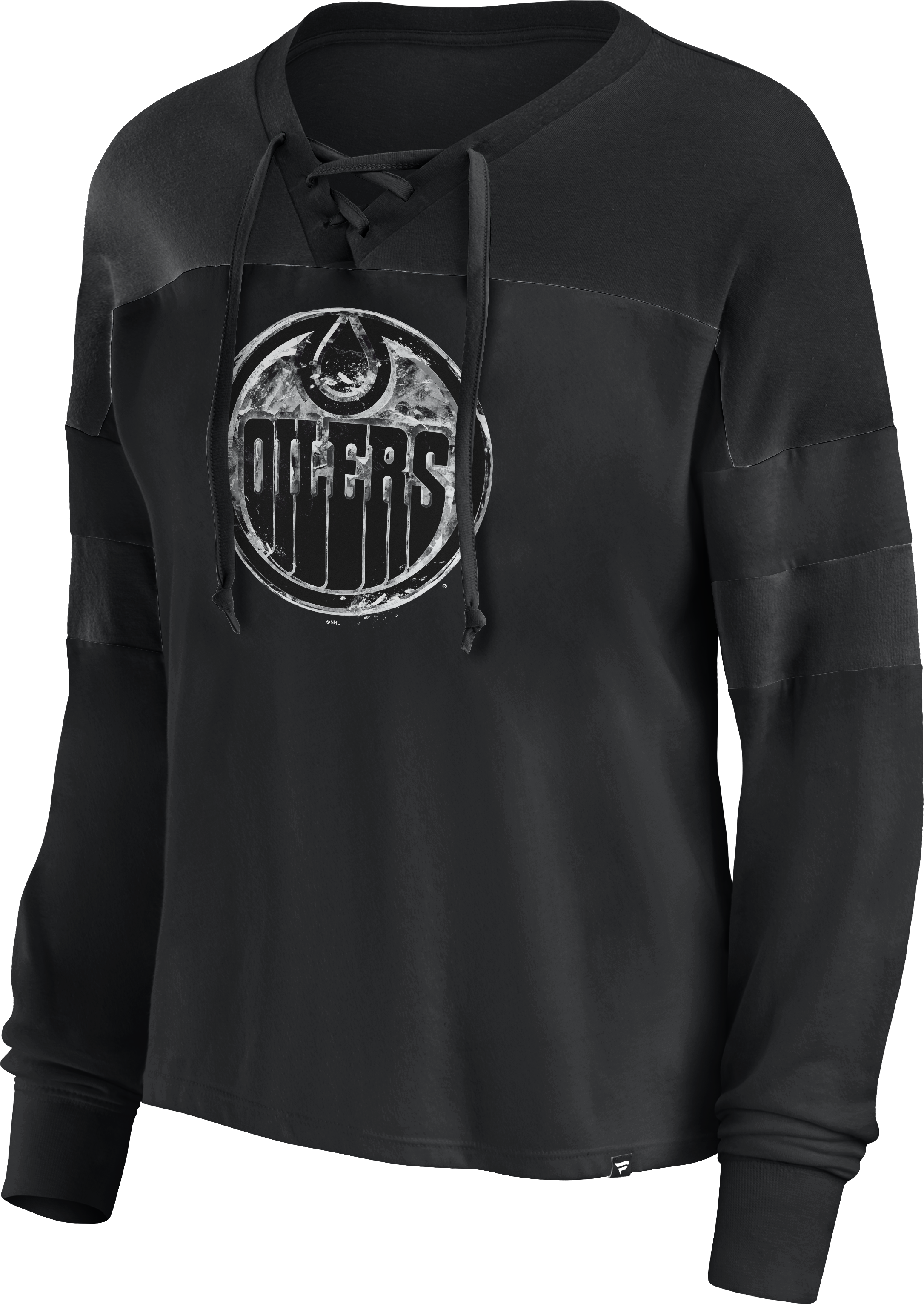 Women's Iced Out Long Sleeve Shirt- Edmonton Oilers