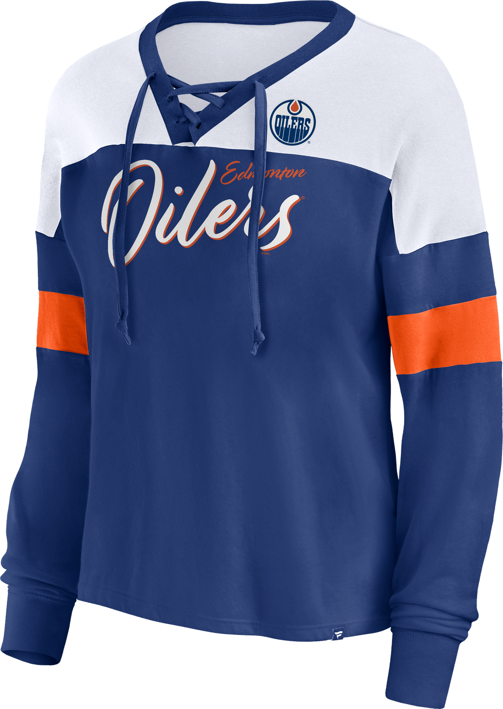 Fanatics Edmonton Oilers Women's Even Match Lace-Up Long Sleeve
