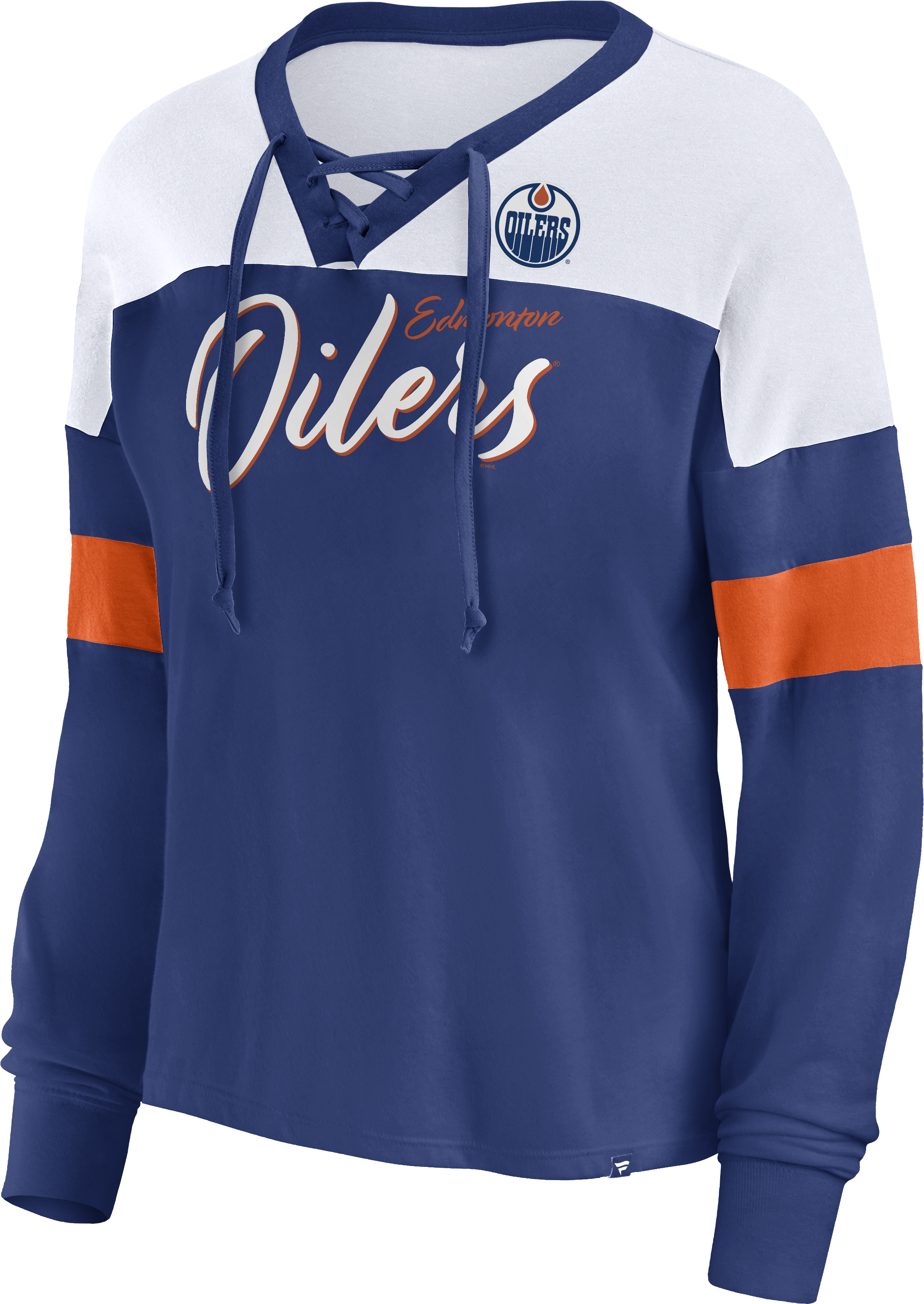Fanatics Edmonton Oilers Women's Even Match Lace-Up Long Sleeve