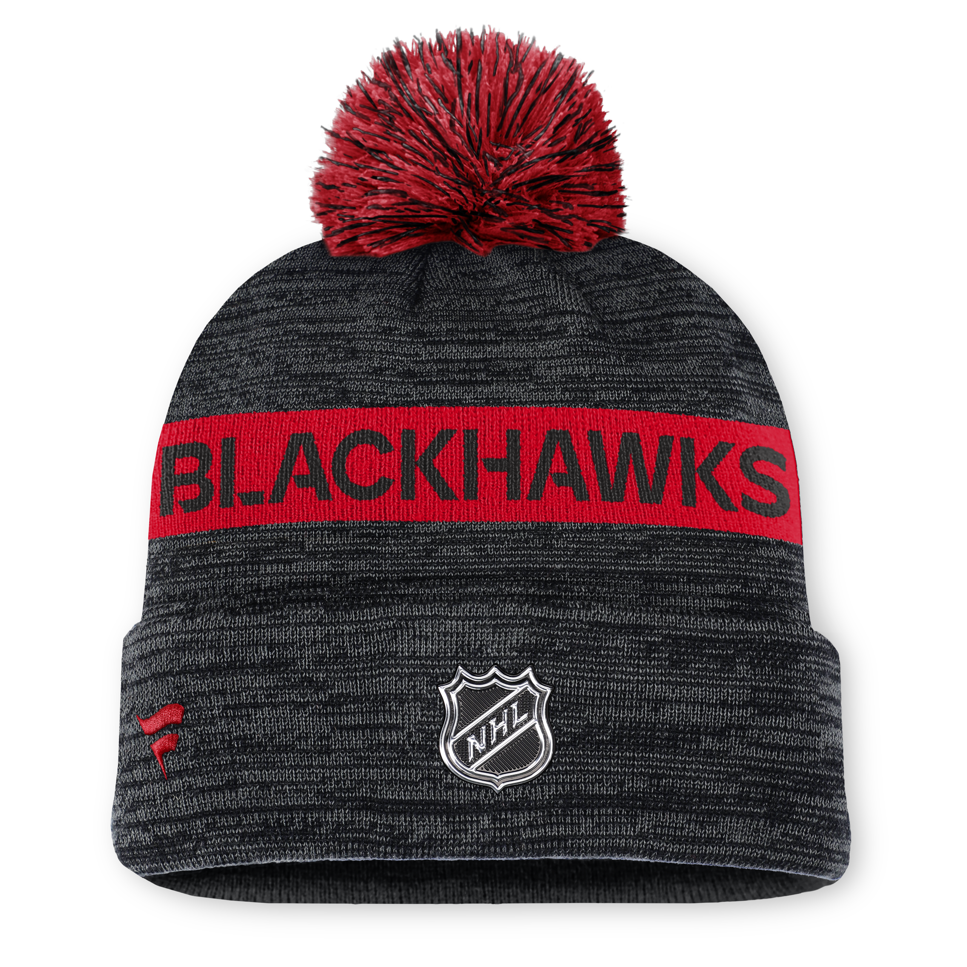 NHL Authentic Pro Rink Cuffed Knit Hat with Pom