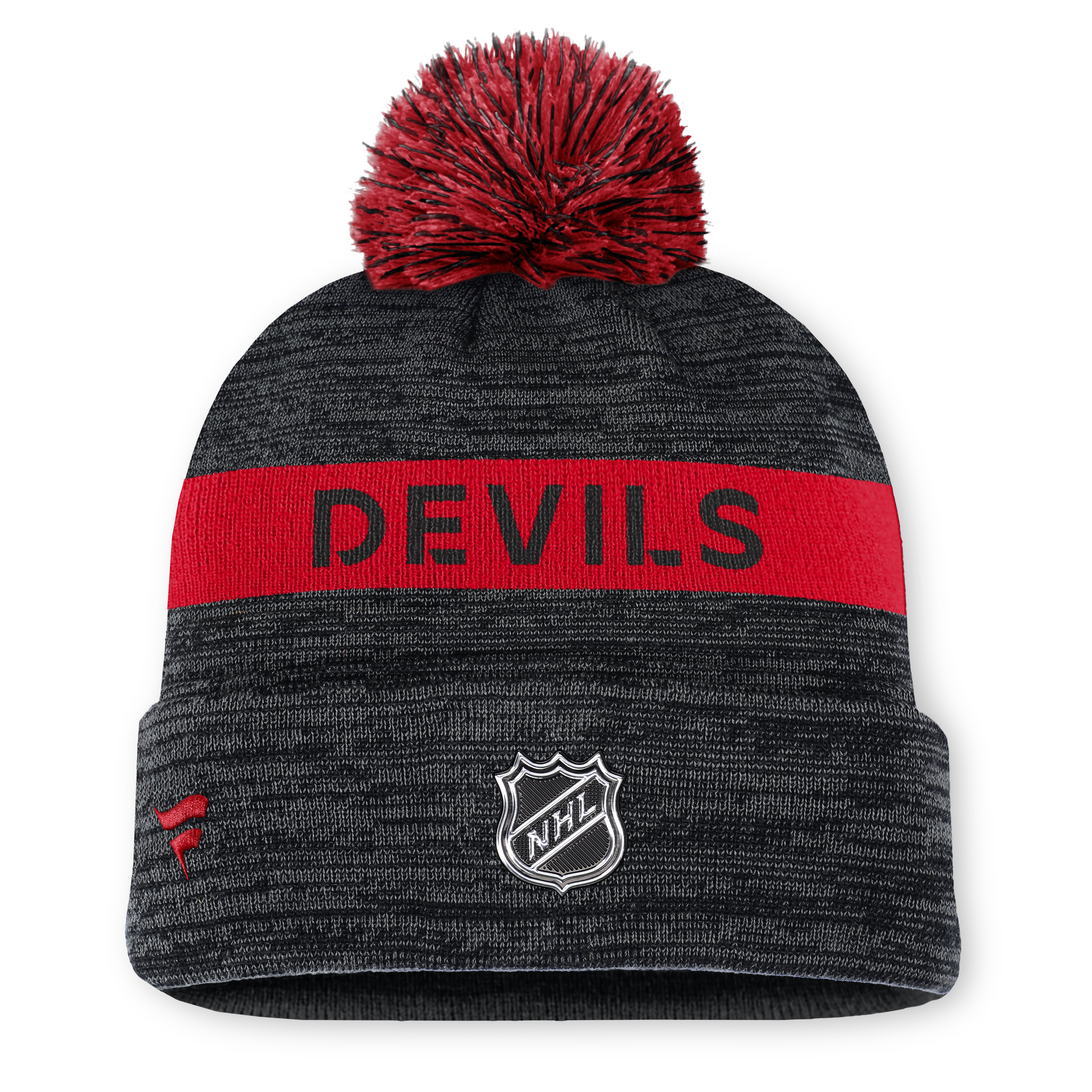 NHL Authentic Pro Rink Cuffed Knit Hat with Pom