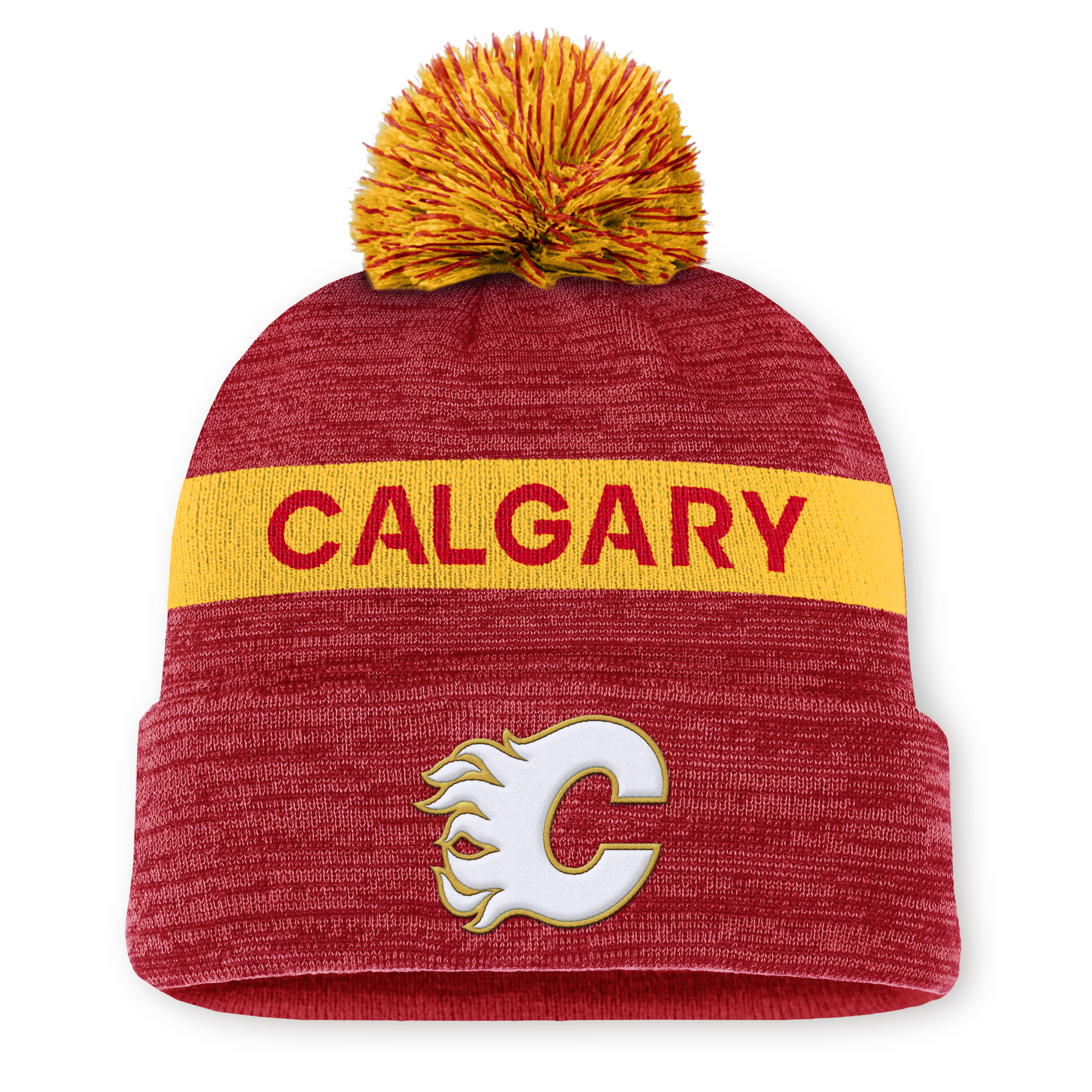 NHL Authentic Pro Rink Cuffed Knit Hat with Pom