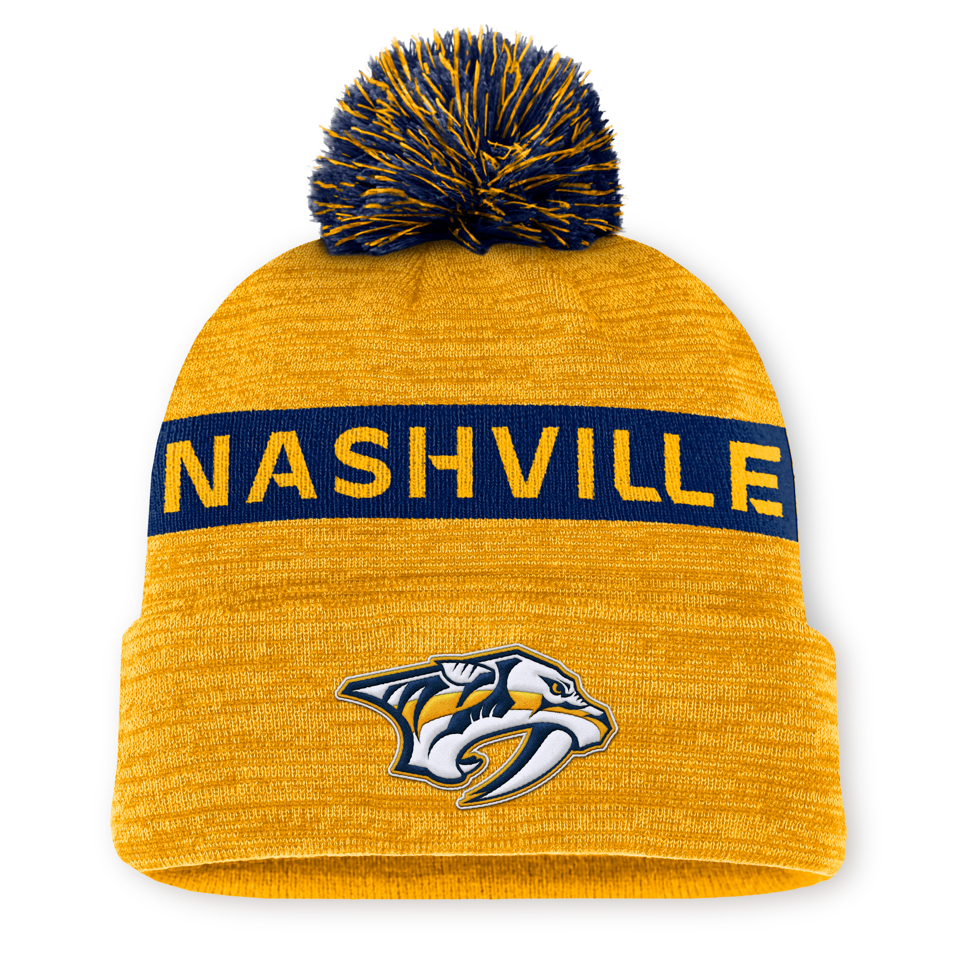 NHL Authentic Pro Rink Cuffed Knit Hat with Pom