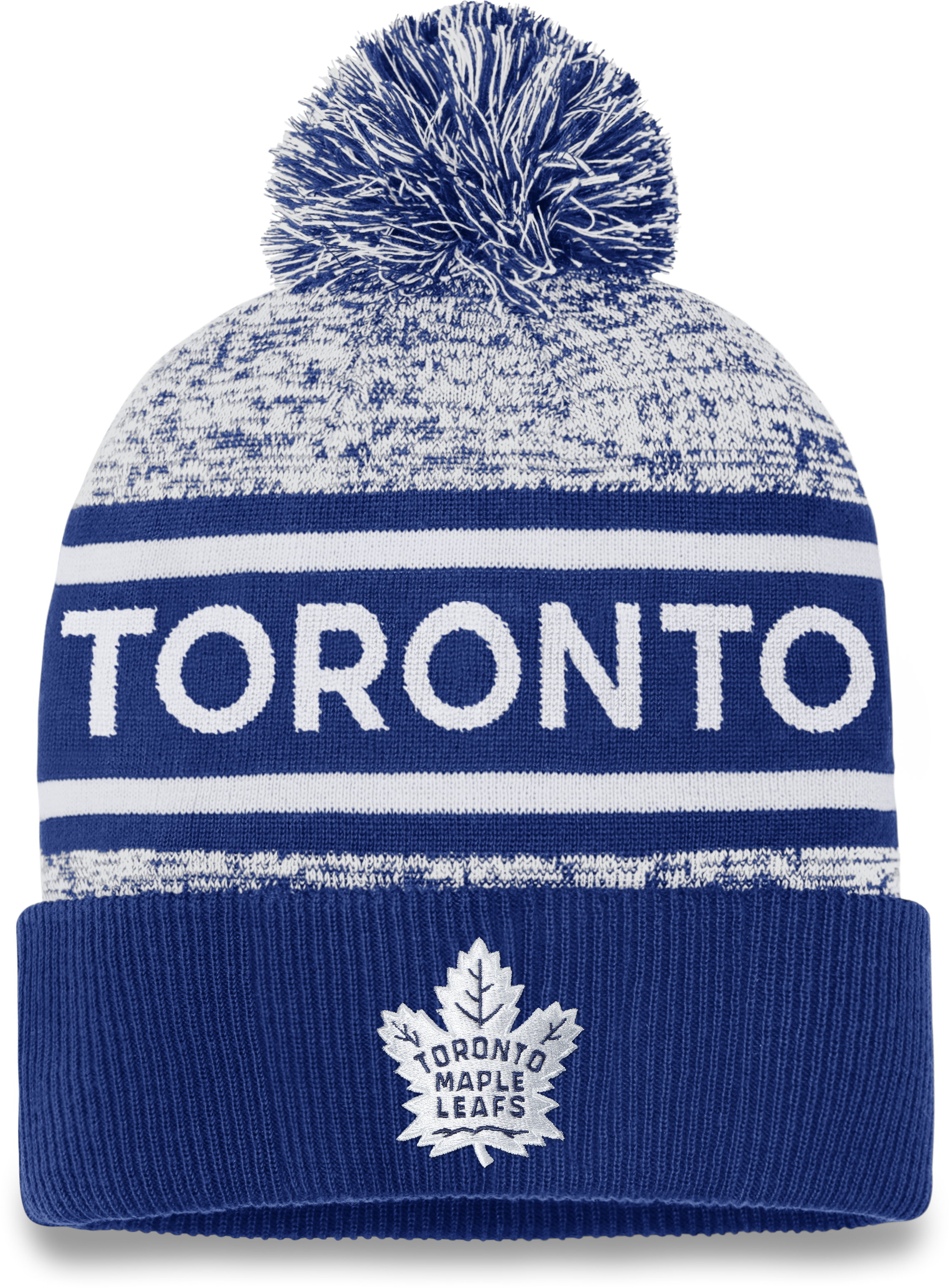 NHL Authentic Pro Heathered Cuffed Pom Toque