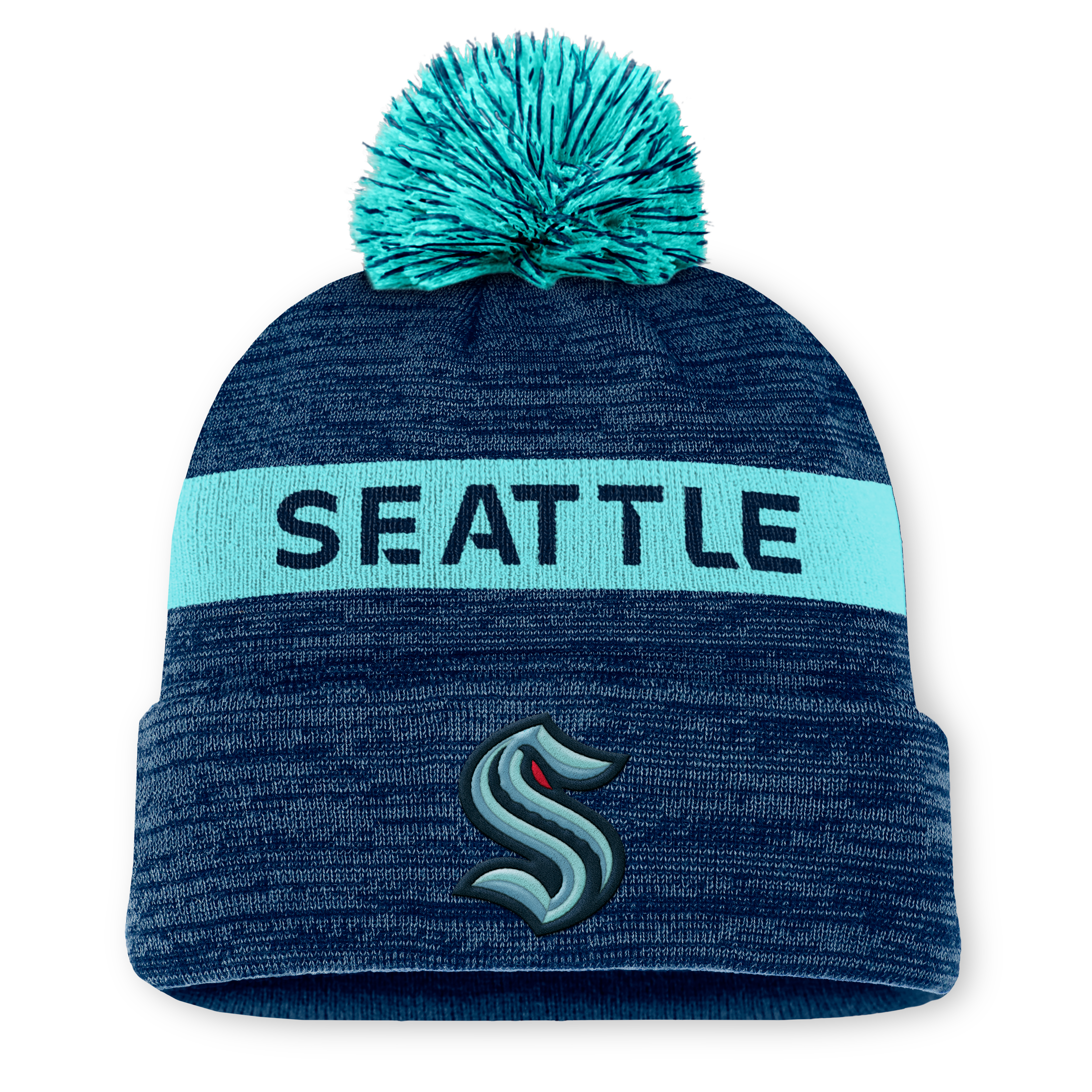 NHL Authentic Pro Rink Cuffed Knit Hat with Pom