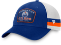 Edmonton Oilers Fundamental Striped Trucker Adjustable Hat