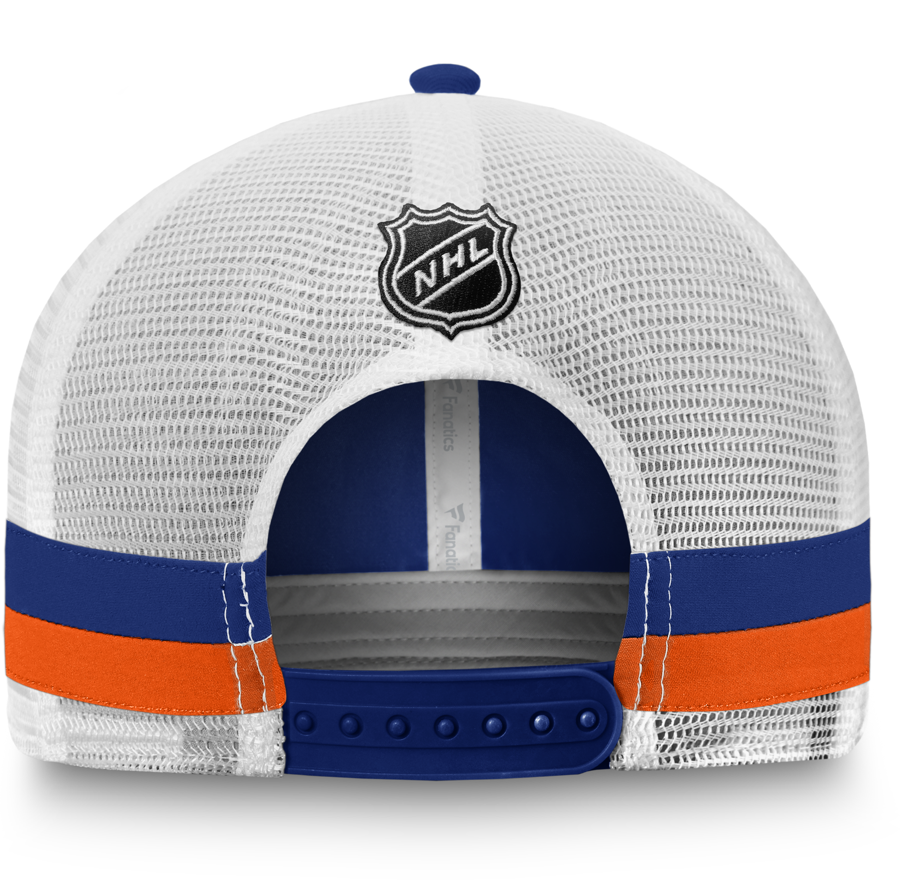 Edmonton Oilers Fundamental Striped Trucker Adjustable Hat