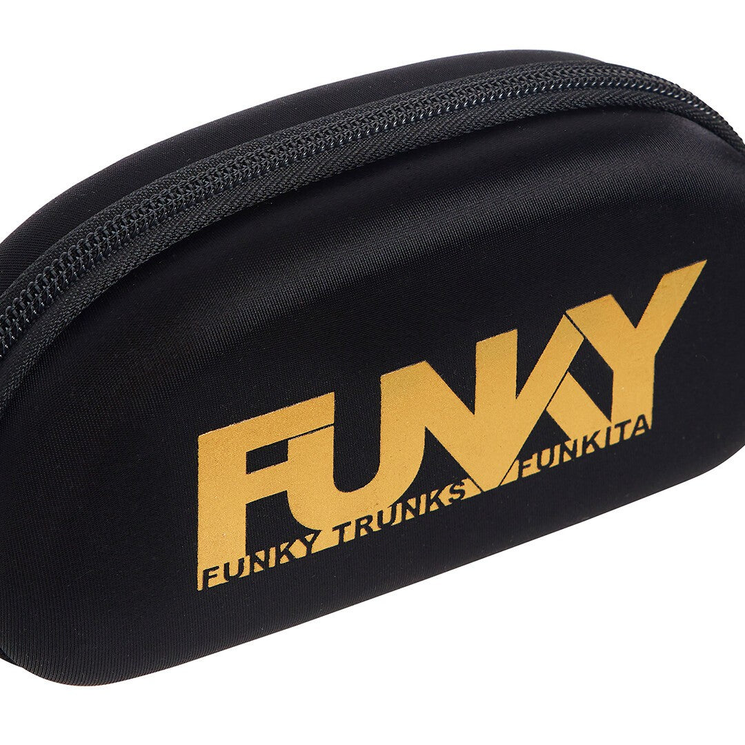 Funky Trunks Case Closed Goggle Case - BLACK/GOLD, side