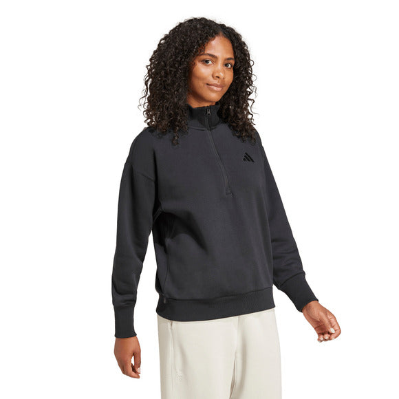 Adidas Women's ALL SZN Fleece Loose Quarter-Zip Sweatshirt