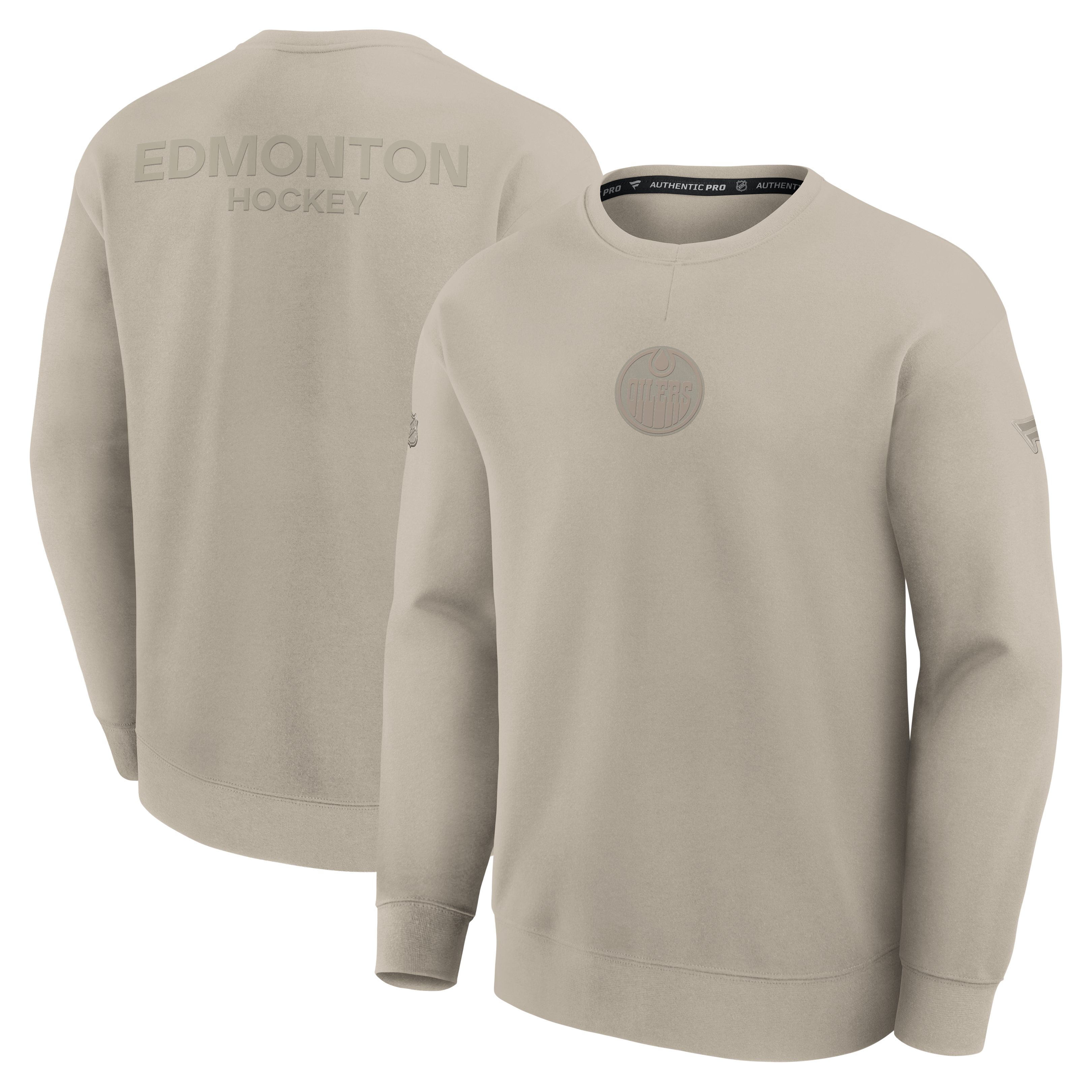 Fanatics Edmonton Authentic Pro Road Crewneck Sweatshirt