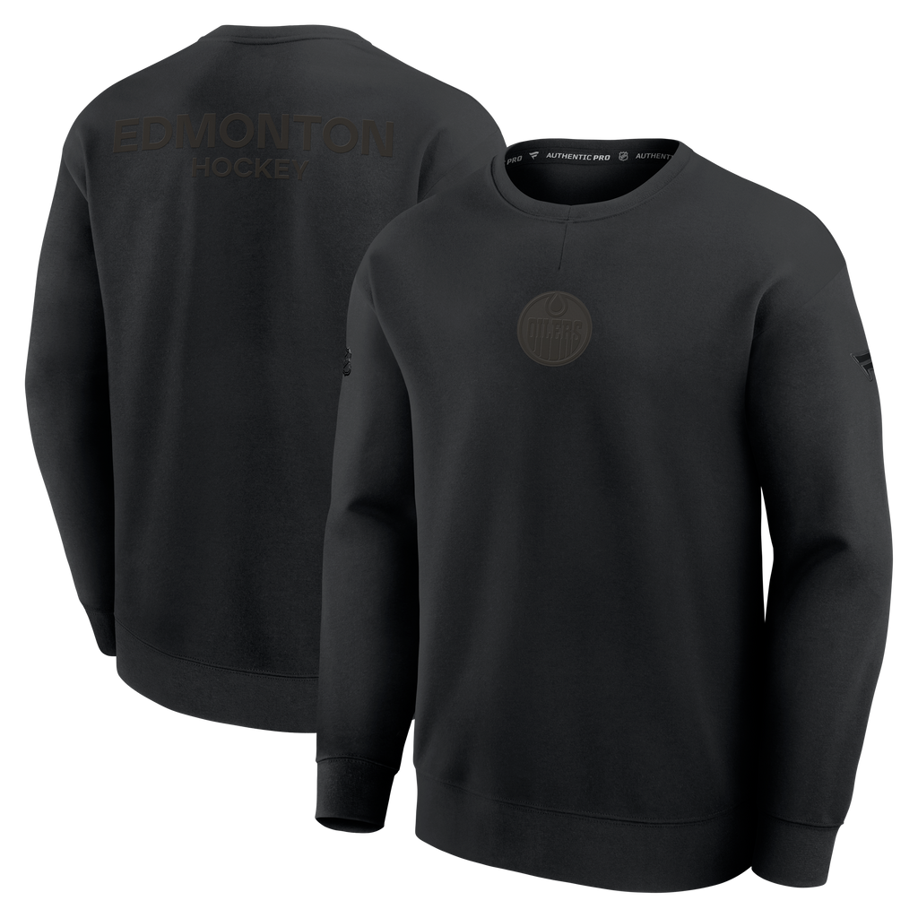 Fanatics Edmonton Authentic Pro Road Crewneck Sweatshirt