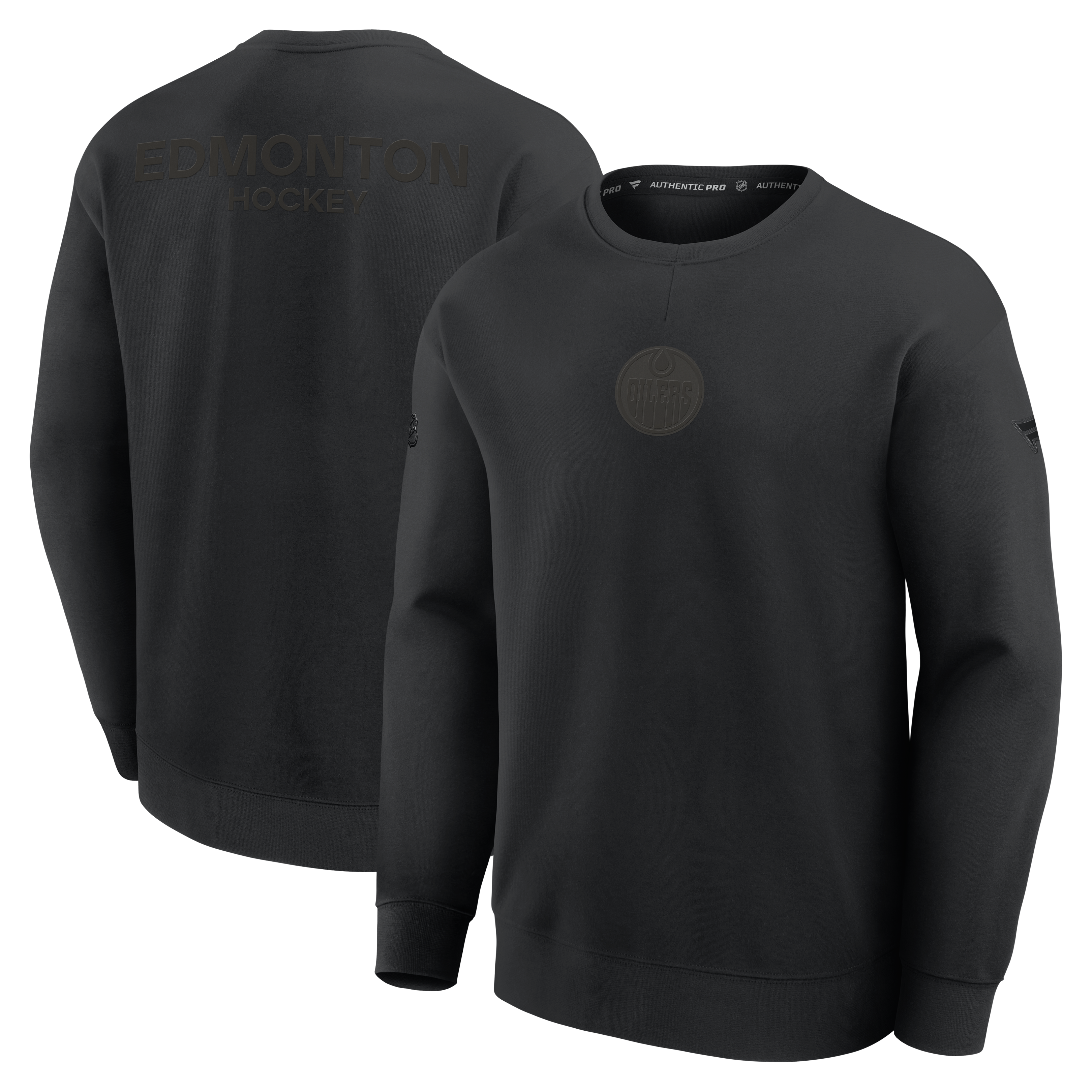 Fanatics Edmonton Authentic Pro Road Crewneck Sweatshirt