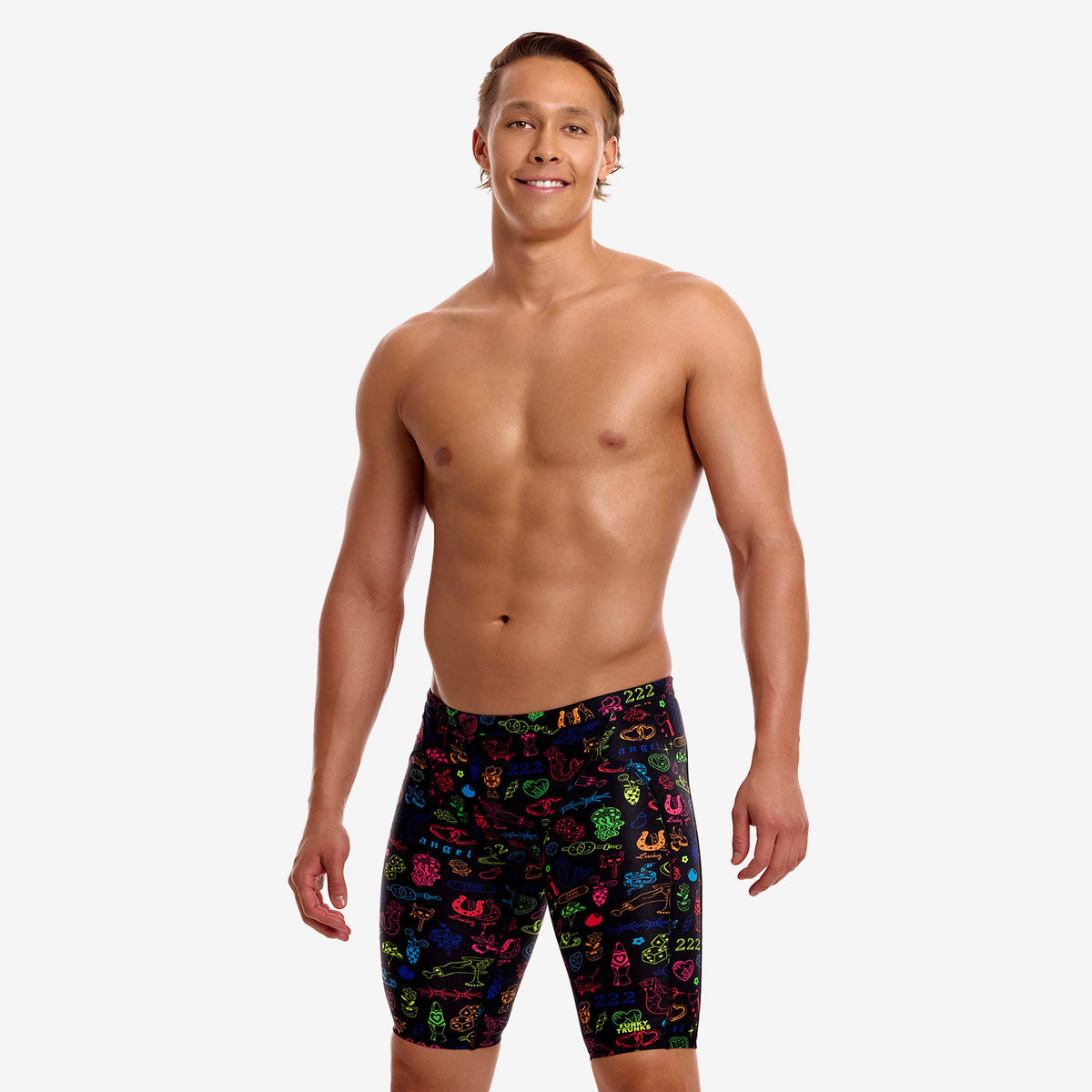 Funky Trunks Men's Training Jammers - DOODLES, front