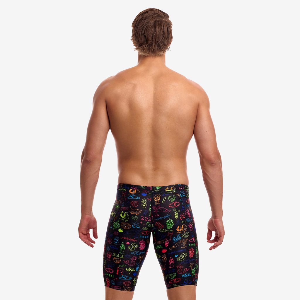 Funky Trunks Men's Training Jammers - DOODLES, back