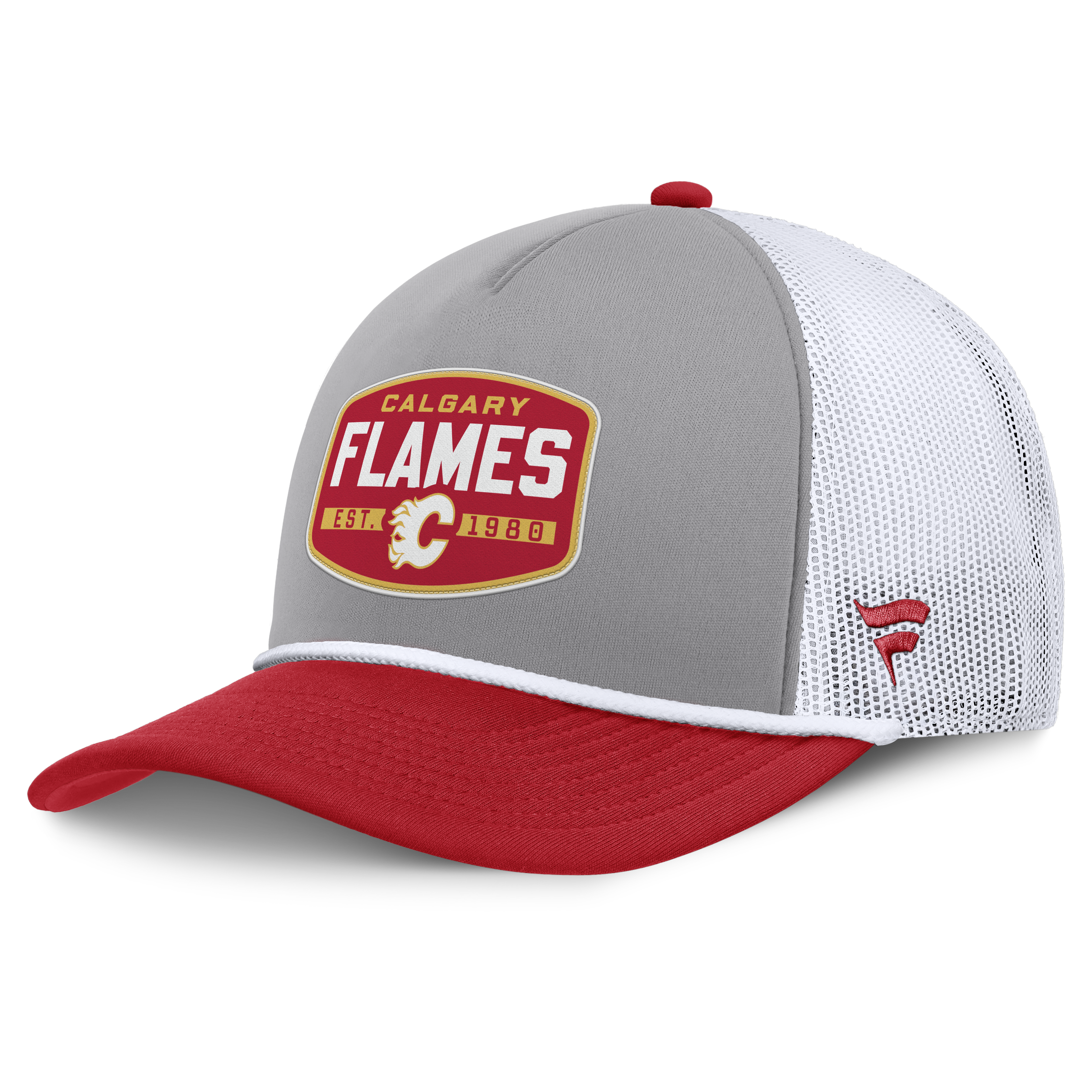 Fanatics Calgary Flames Course Adjustable Foam Front A-Frame Meshaback Hat