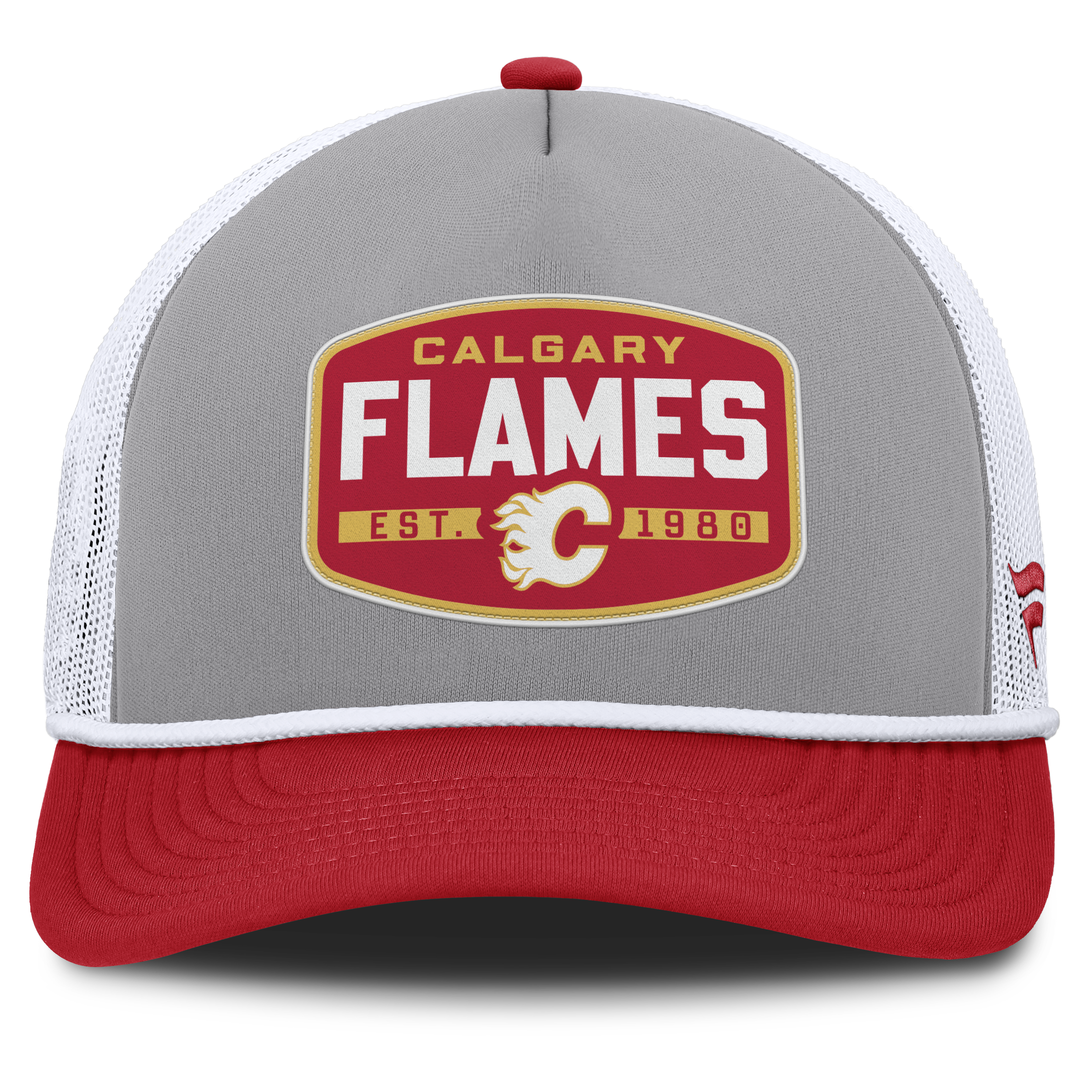 Fanatics Calgary Flames Course Adjustable Foam Front A-Frame Meshaback Hat