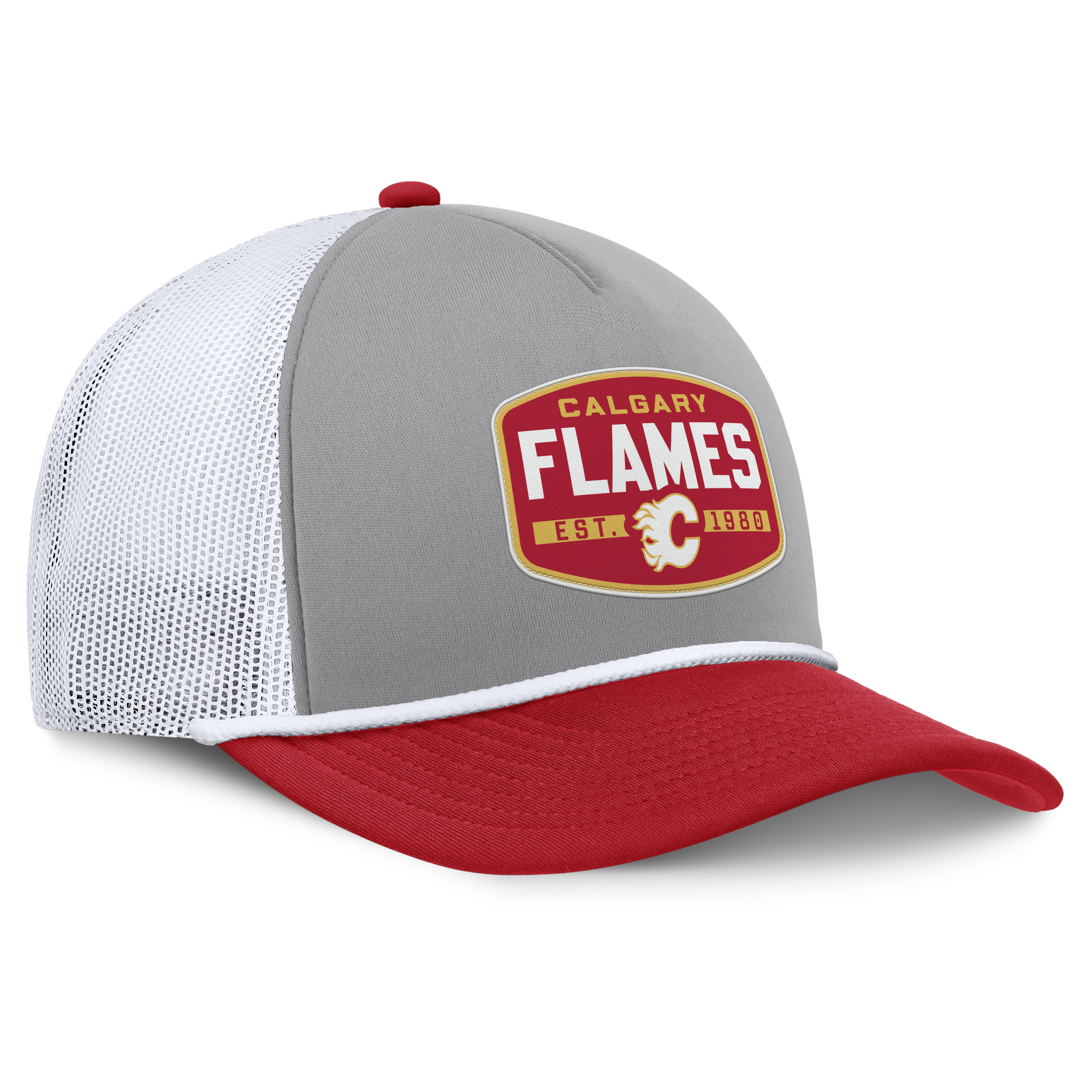 Fanatics Calgary Flames Course Adjustable Foam Front A-Frame Meshaback Hat