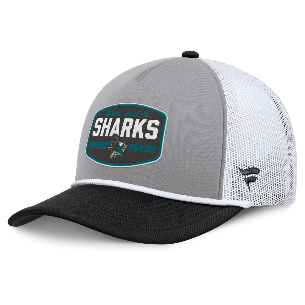 Fanatics San Jose Sharks Course Adjustable Foam Front A-Frame Meshaback Hat