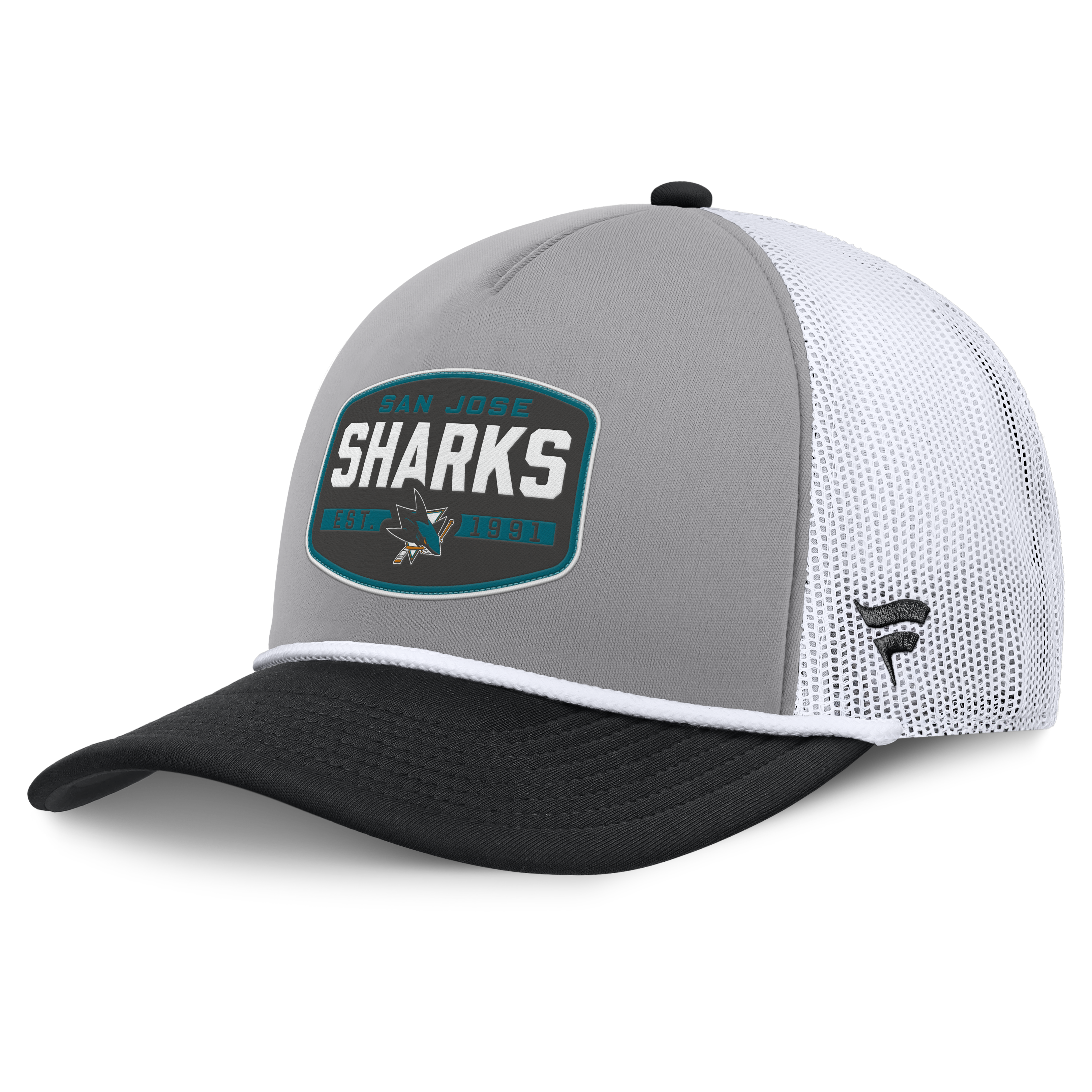 Fanatics San Jose Sharks Course Adjustable Foam Front A-Frame Meshaback Hat