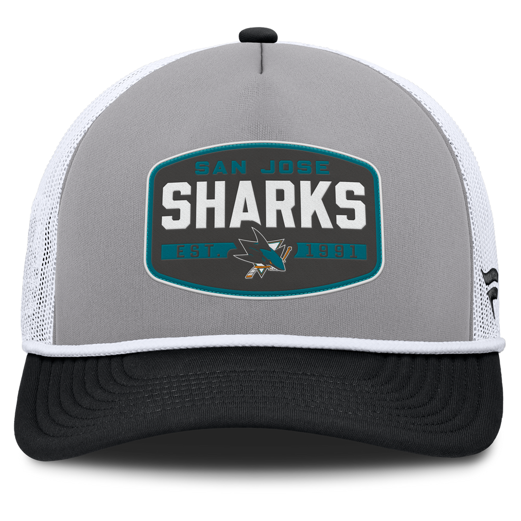 Fanatics San Jose Sharks Course Adjustable Foam Front A-Frame Meshaback Hat
