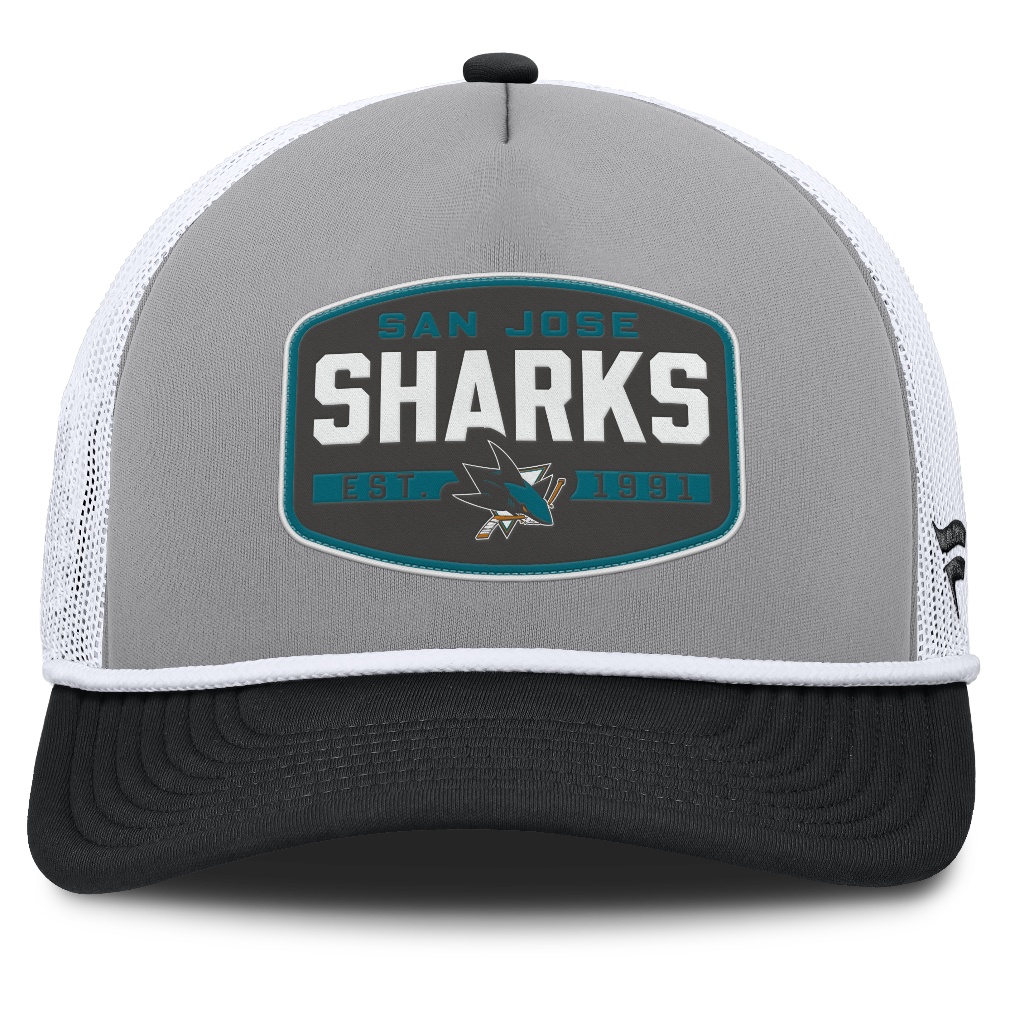 Fanatics San Jose Sharks Course Adjustable Foam Front A-Frame Meshaback Hat