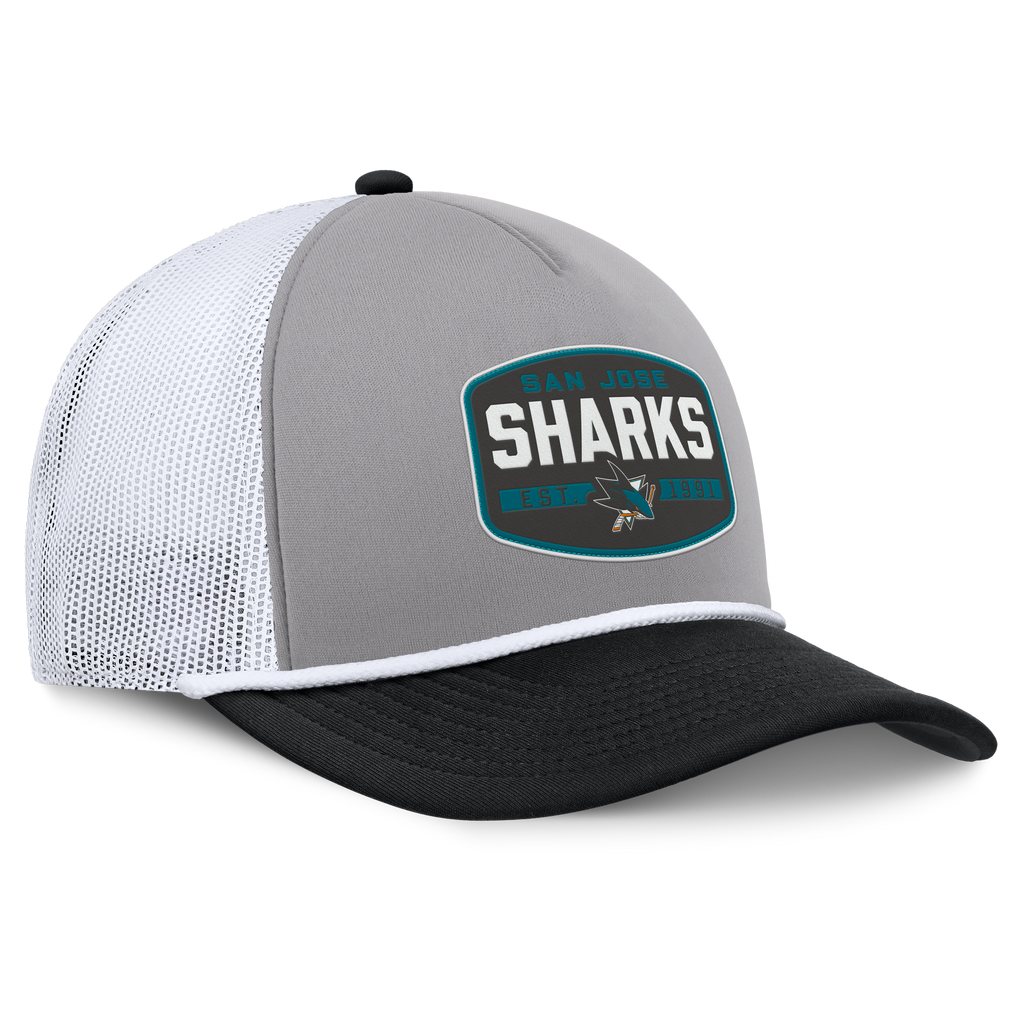 Fanatics San Jose Sharks Course Adjustable Foam Front A-Frame Meshaback Hat