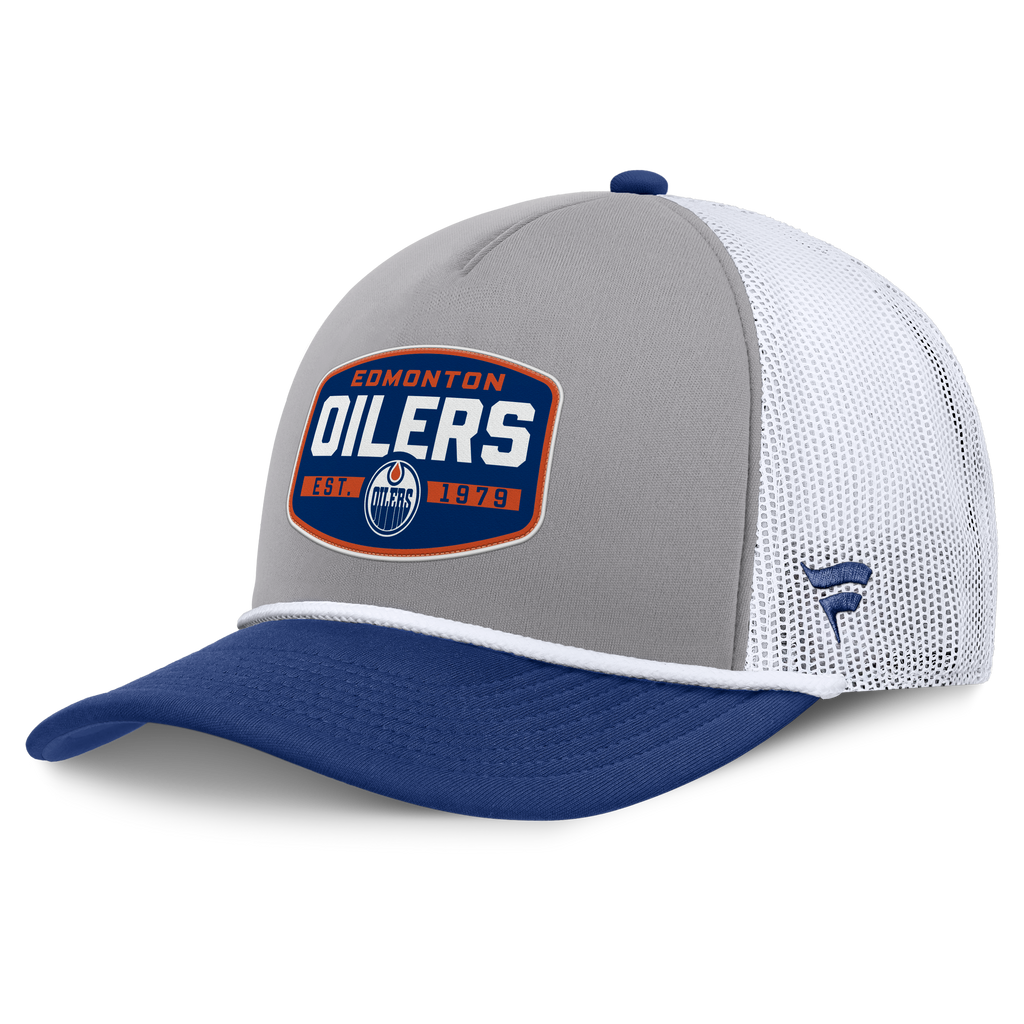 Fanatics Edmonton Oilers Course Adjustable Foam Front A-Frame Meshaback Hat