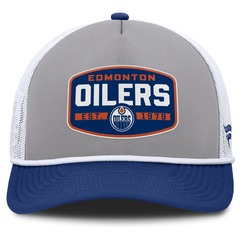 Fanatics Edmonton Oilers Course Adjustable Foam Front A-Frame Meshaback Hat