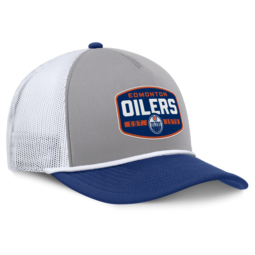 Fanatics Edmonton Oilers Course Adjustable Foam Front A-Frame Meshaback Hat