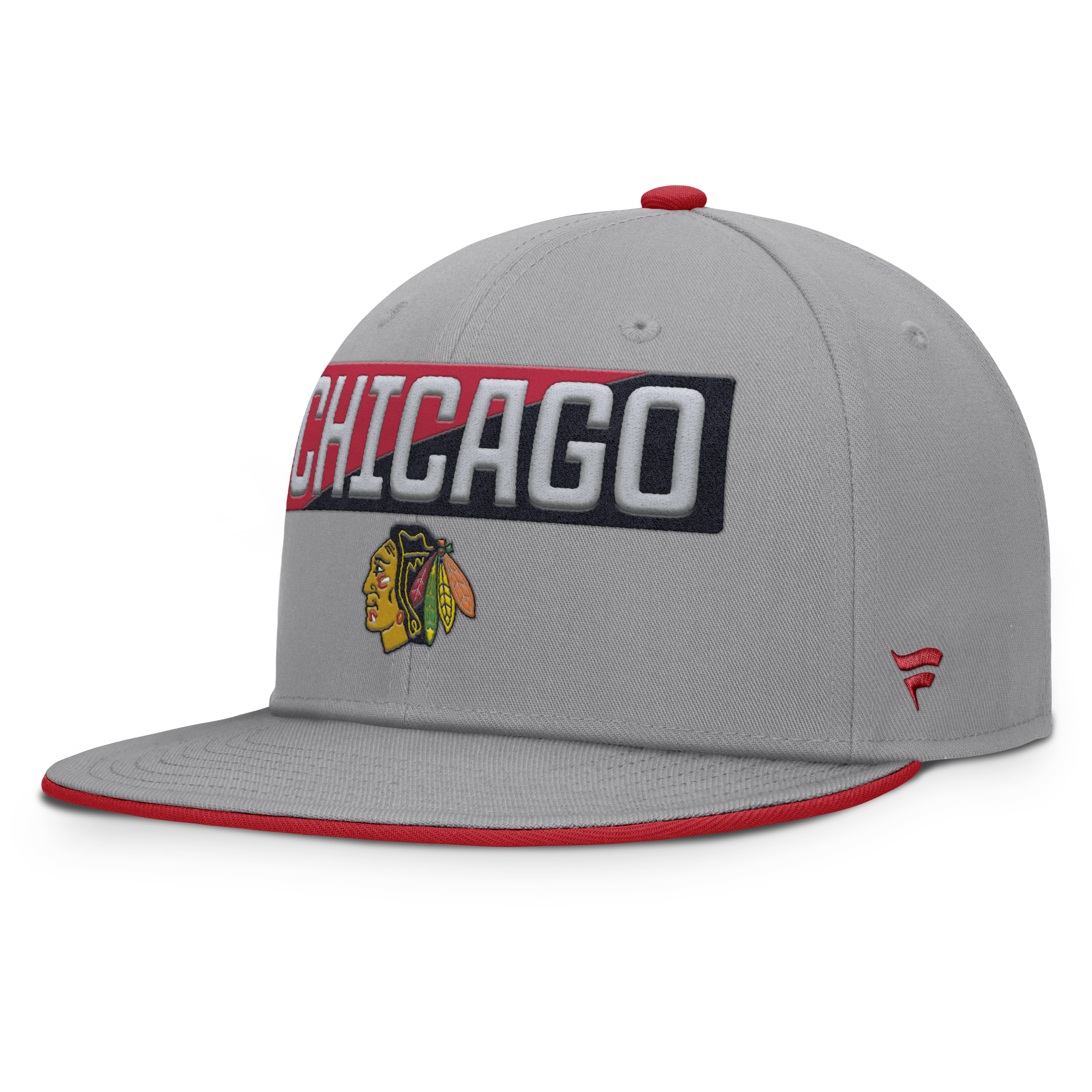 Fanatics Chicago Blackhawks Fundamentals Duo Split Logo Snapback Hat