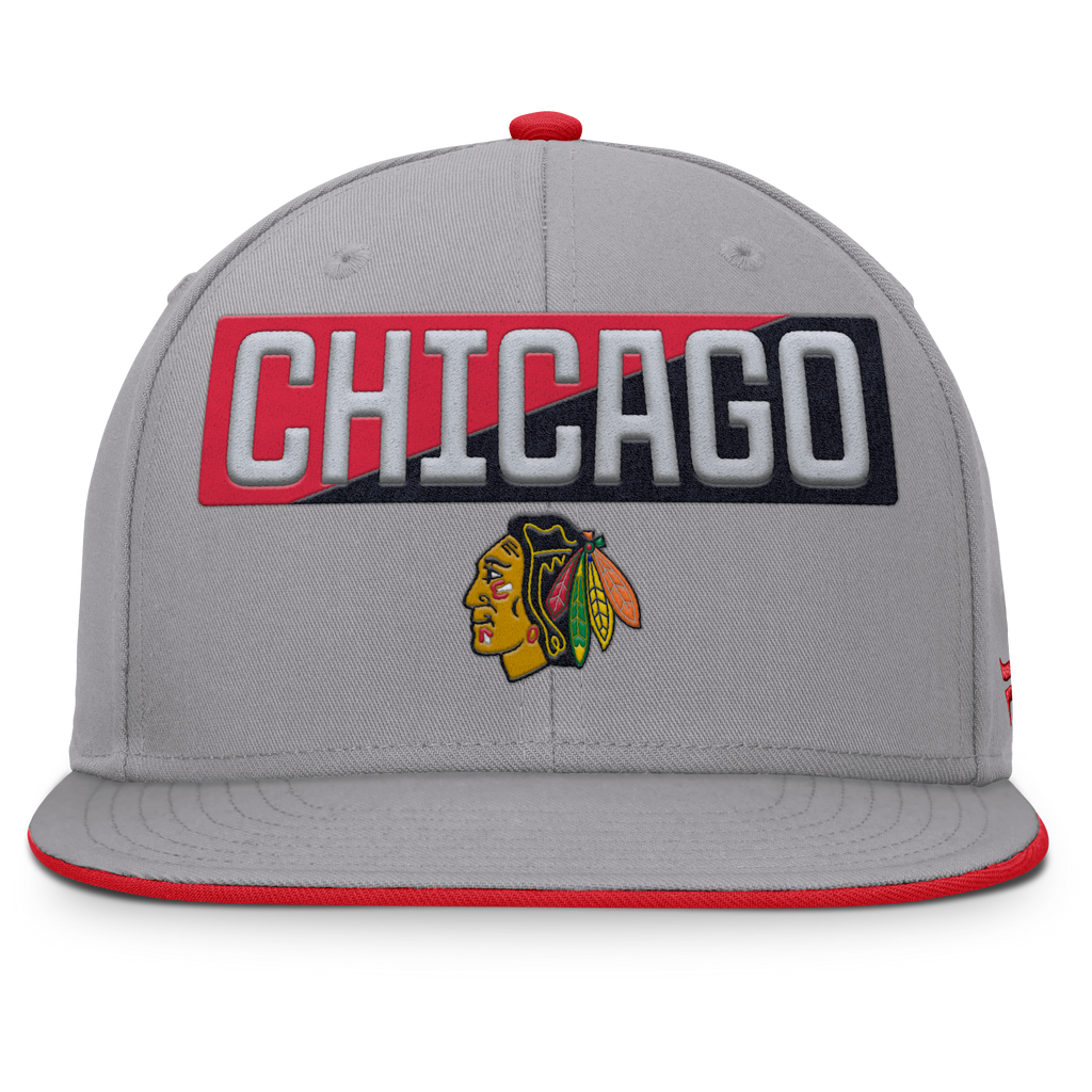 Fanatics Chicago Blackhawks Fundamentals Duo Split Logo Snapback Hat