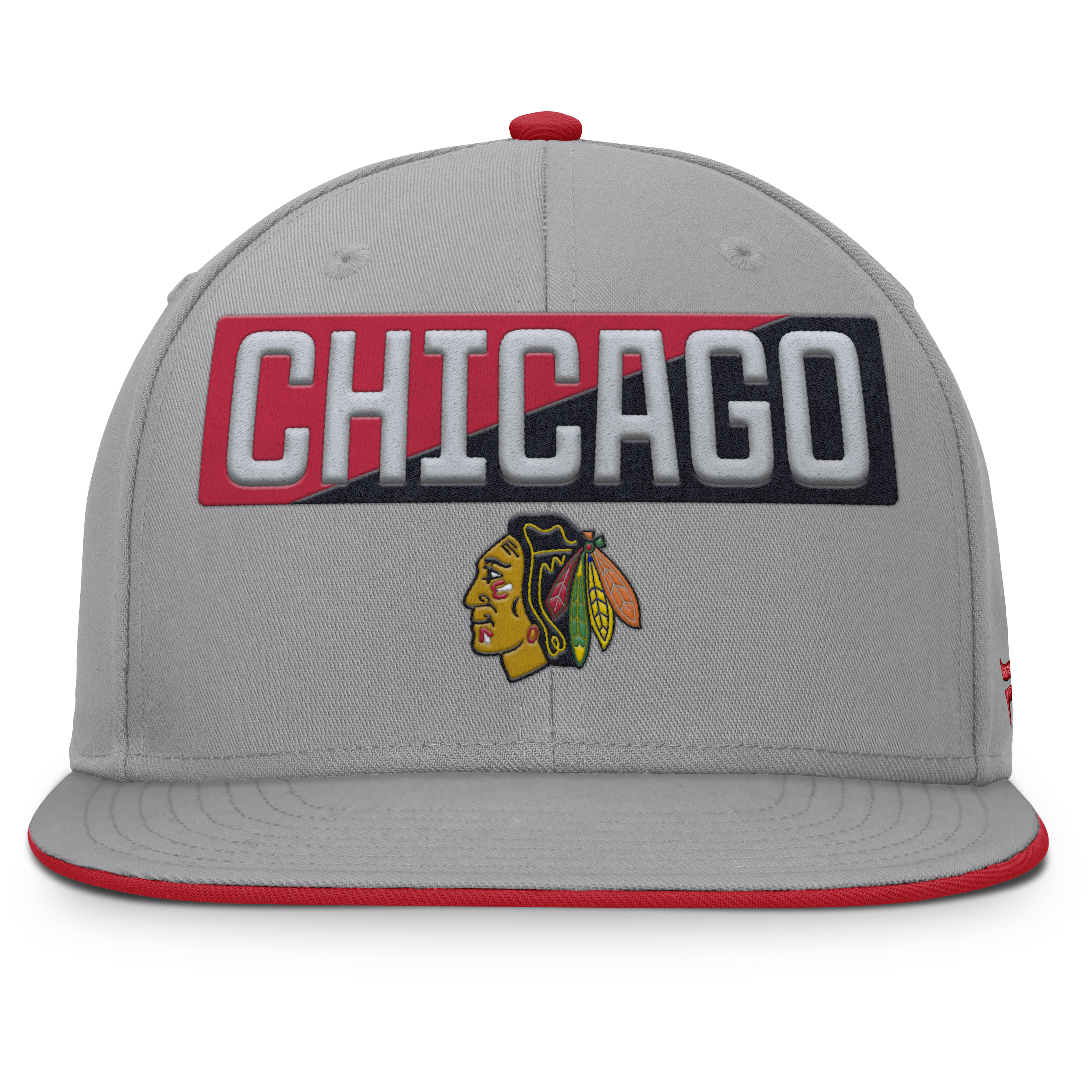 Fanatics Chicago Blackhawks Fundamentals Duo Split Logo Snapback Hat