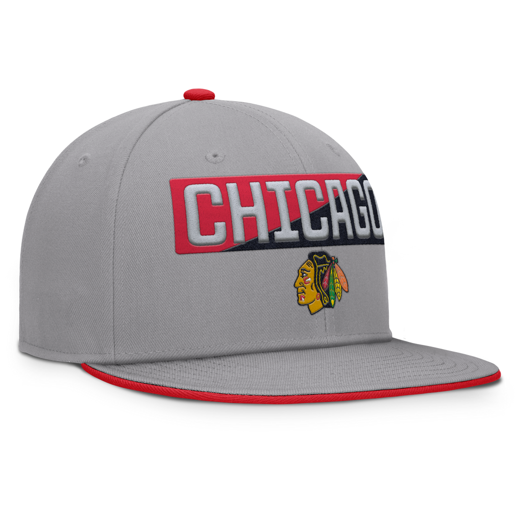 Fanatics Chicago Blackhawks Fundamentals Duo Split Logo Snapback Hat