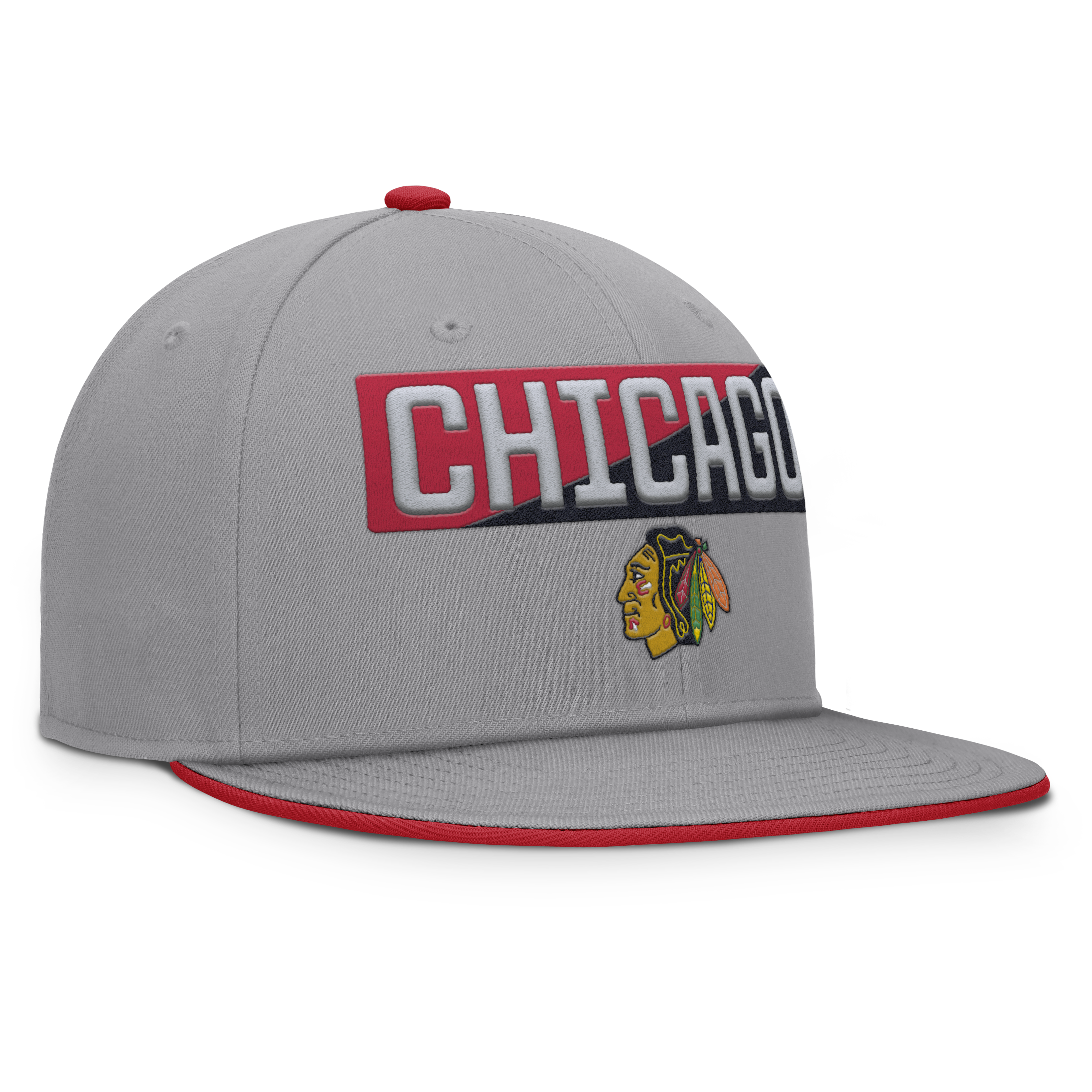 Fanatics Chicago Blackhawks Fundamentals Duo Split Logo Snapback Hat