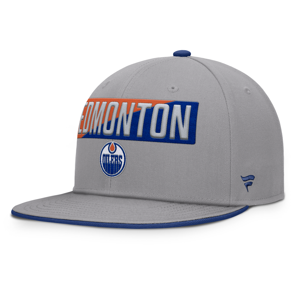 Fanatics Edmonton Oilers Fundamentals Duo Split Logo Snapback Hat