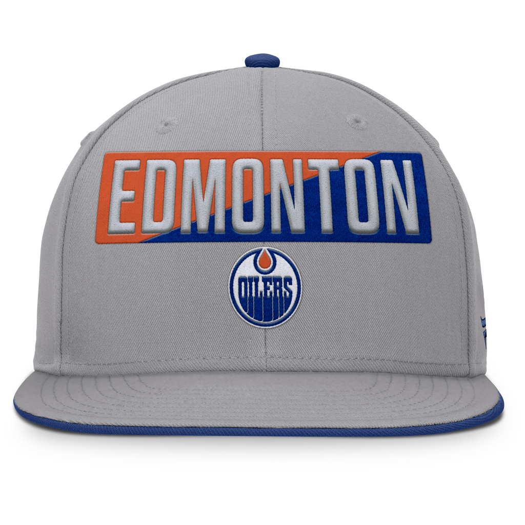Fanatics Edmonton Oilers Fundamentals Duo Split Logo Snapback Hat