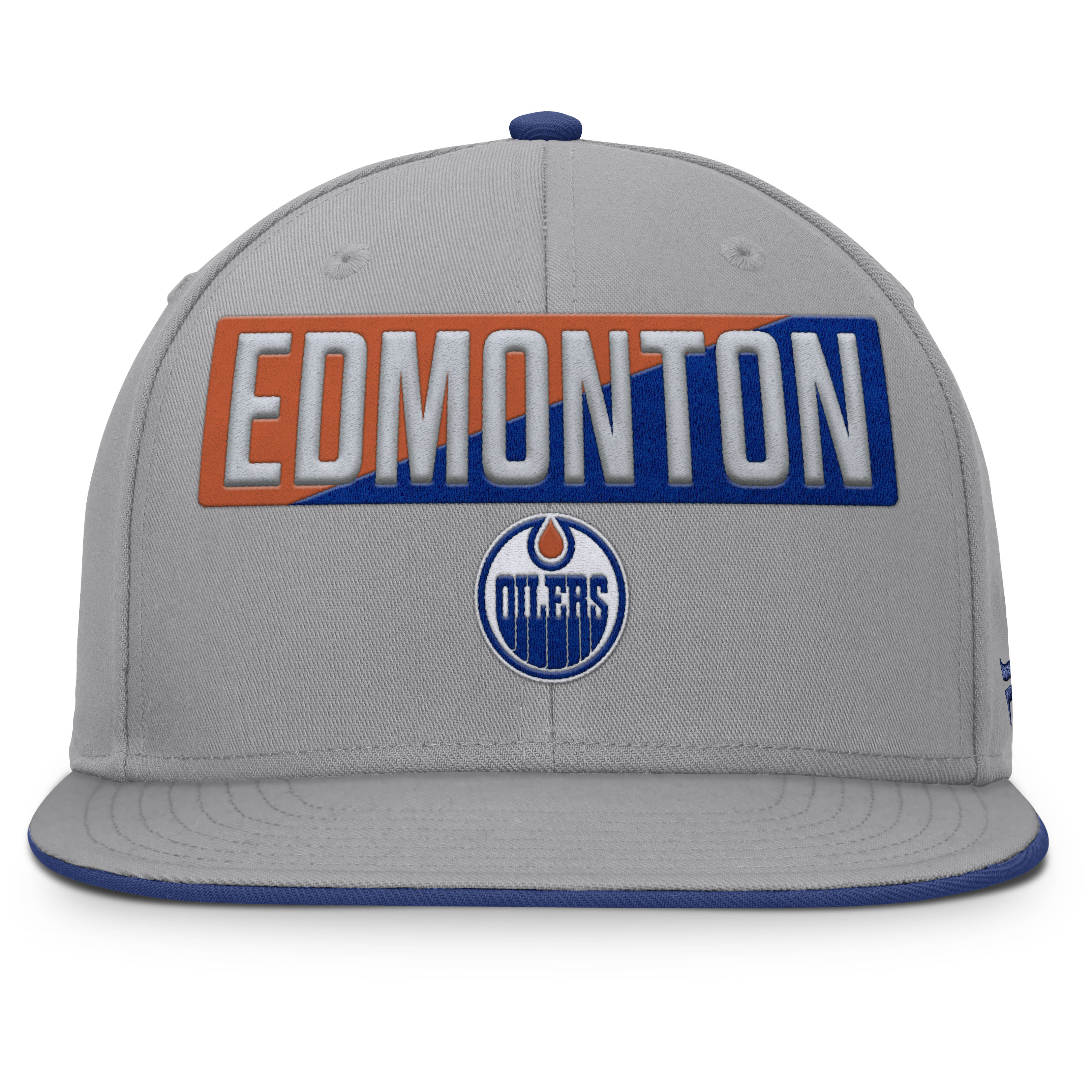 Fanatics Edmonton Oilers Fundamentals Duo Split Logo Snapback Hat