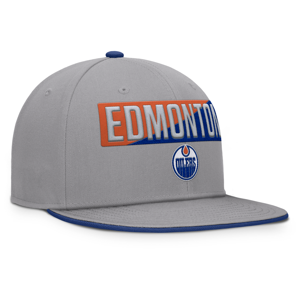 Fanatics Edmonton Oilers Fundamentals Duo Split Logo Snapback Hat