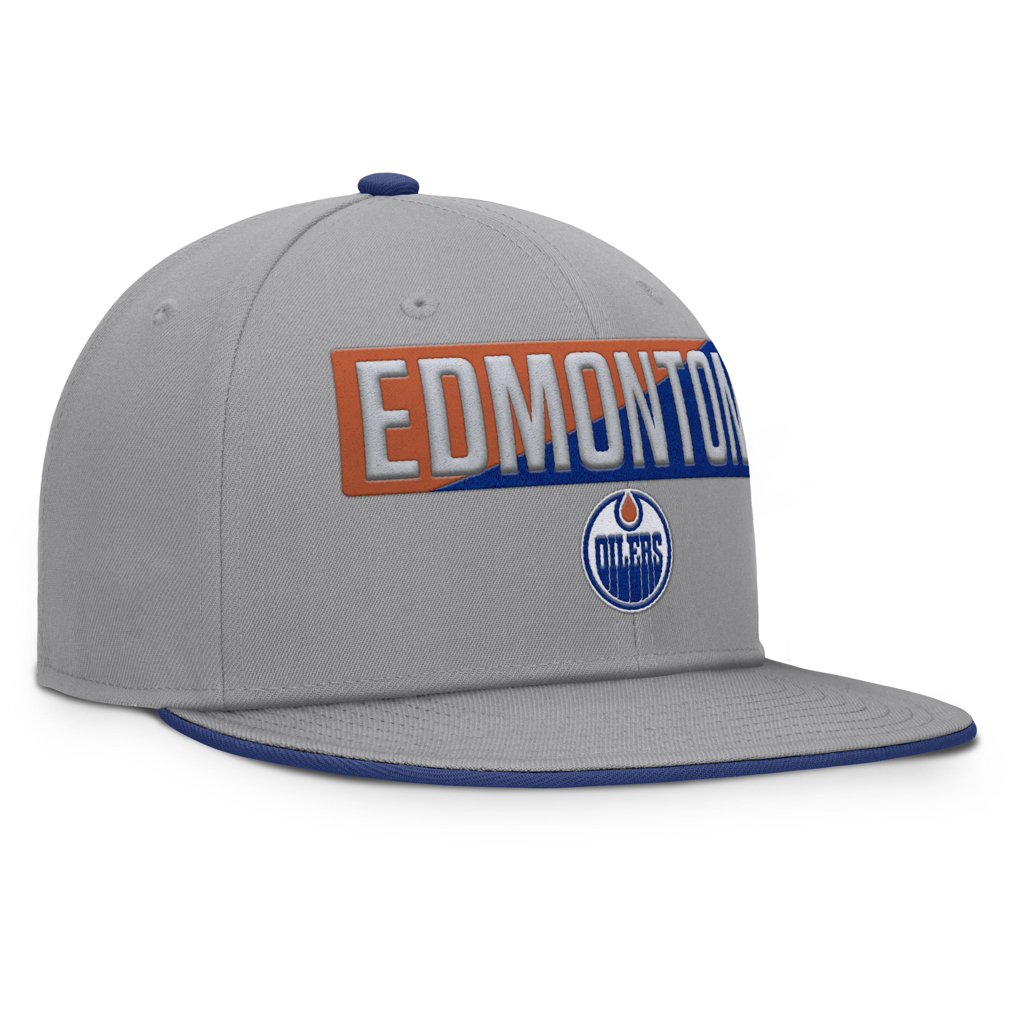 Fanatics Edmonton Oilers Fundamentals Duo Split Logo Snapback Hat