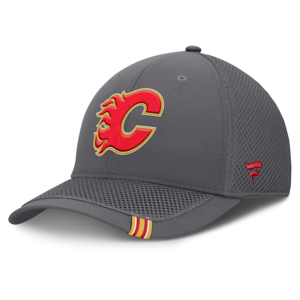 Fanatics Calgary Flames Clincher Team Stripes Flex Hat