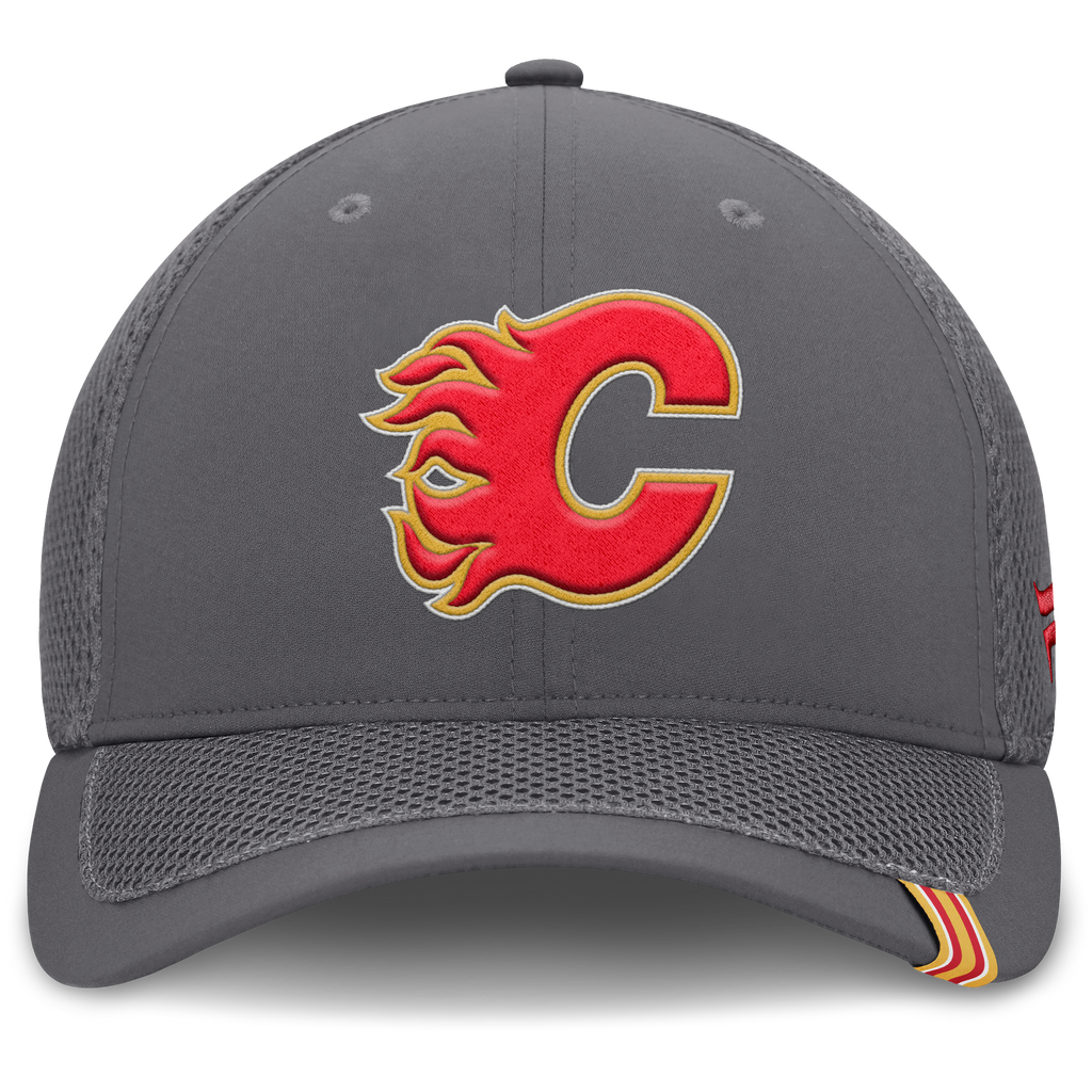 Fanatics Calgary Flames Clincher Team Stripes Flex Hat