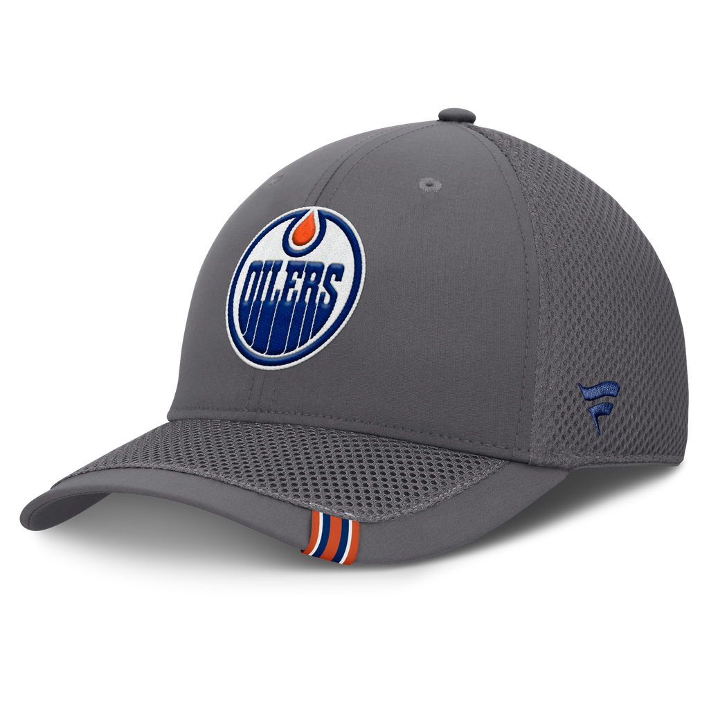 Fanatics Edmonton Oilers Clincher Team Stripes Flex Hat