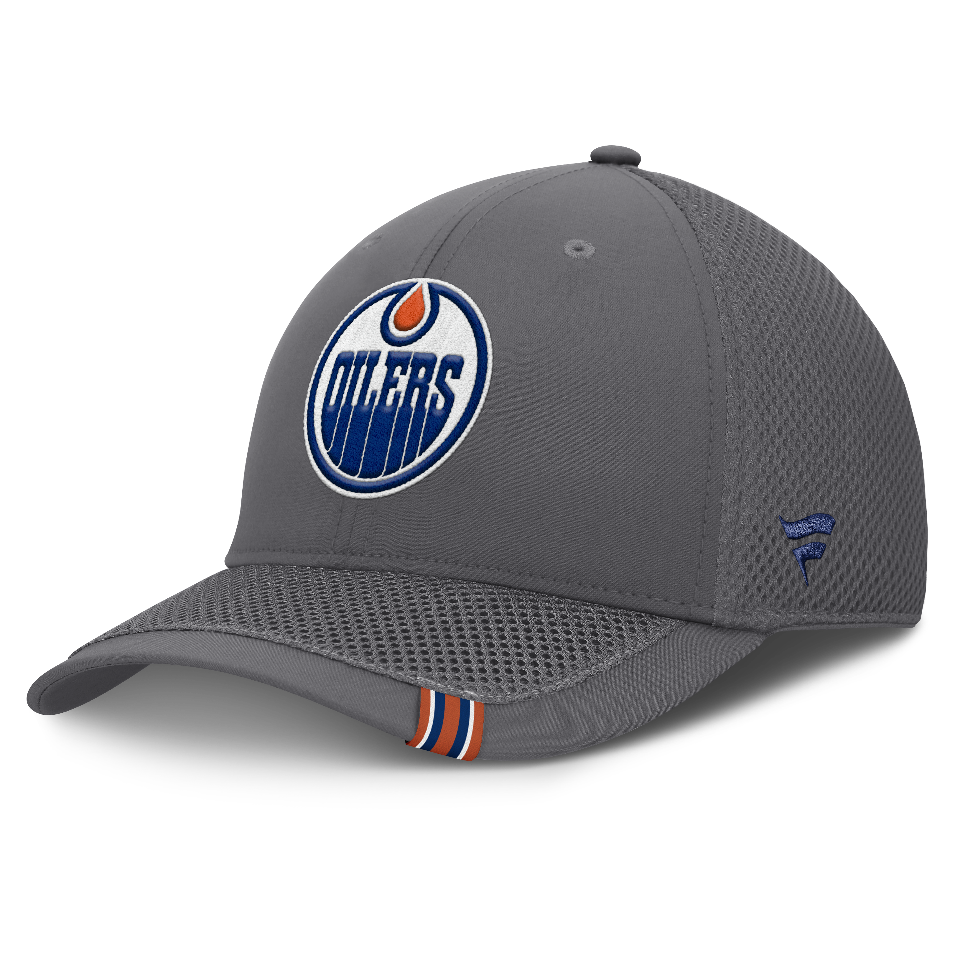 Fanatics Edmonton Oilers Clincher Team Stripes Flex Hat