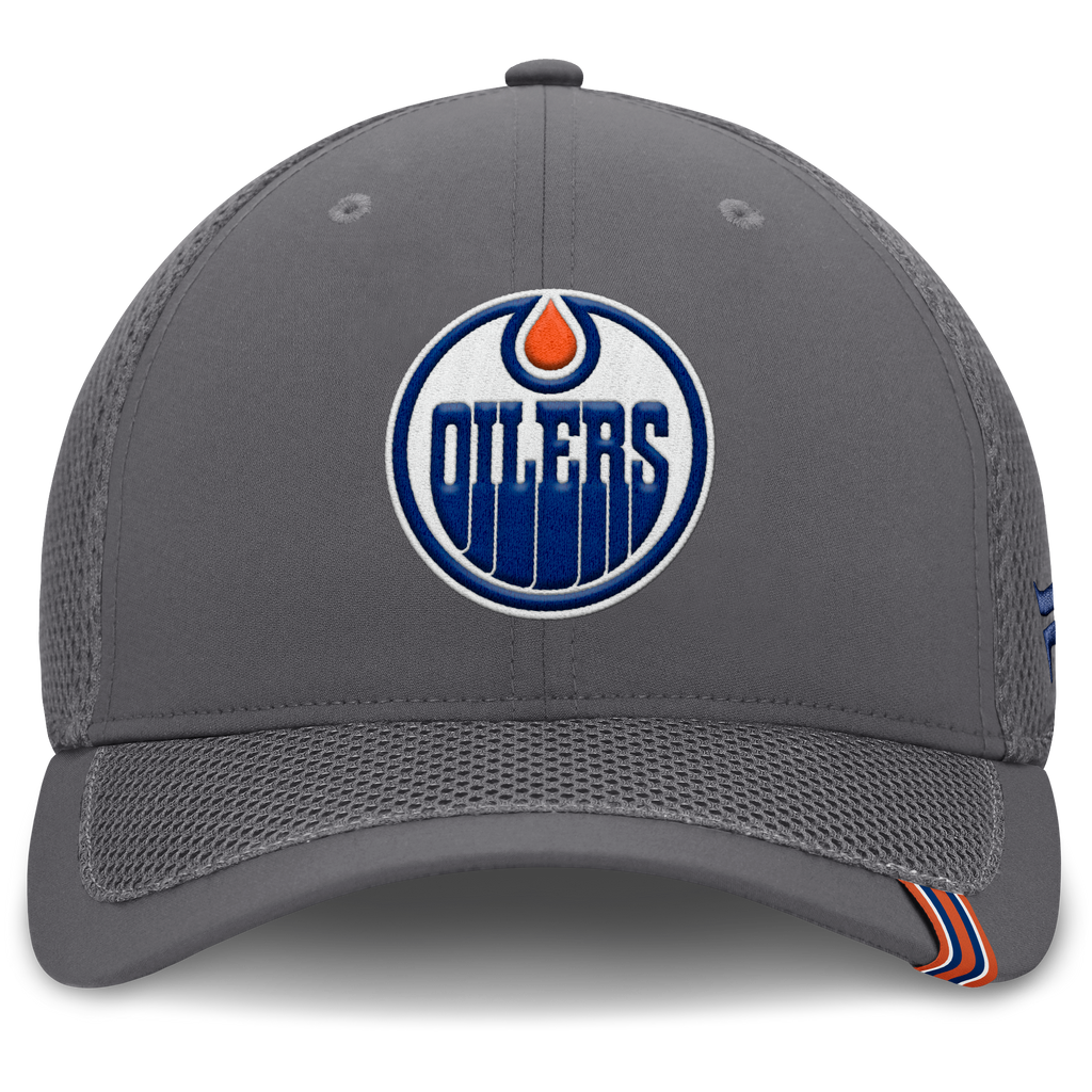 Fanatics Edmonton Oilers Clincher Team Stripes Flex Hat