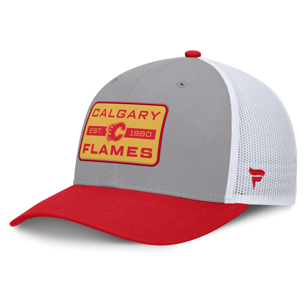 Fanatics Calgary Flames Fundamental Adapt Trucker Adjustable Hat