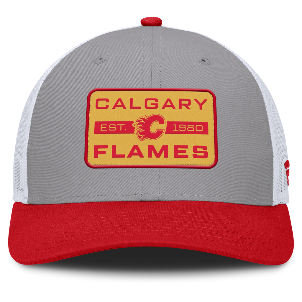 Fanatics Calgary Flames Fundamental Adapt Trucker Adjustable Hat