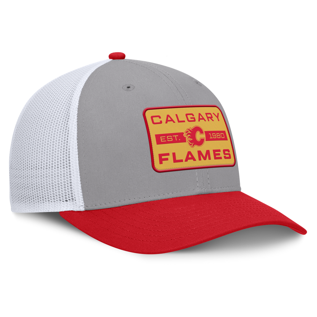 Fanatics Calgary Flames Fundamental Adapt Trucker Adjustable Hat