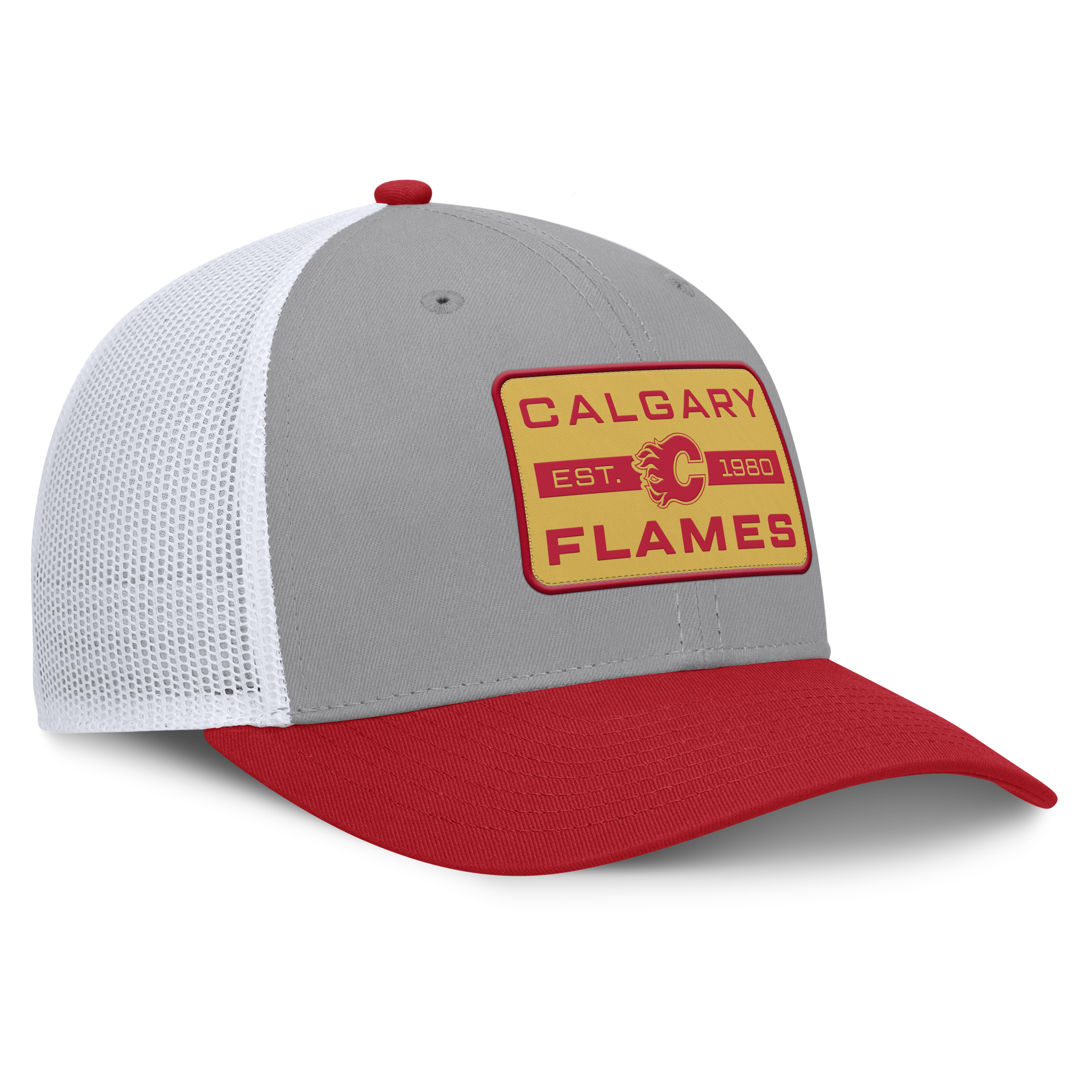 Fanatics Calgary Flames Fundamental Adapt Trucker Adjustable Hat