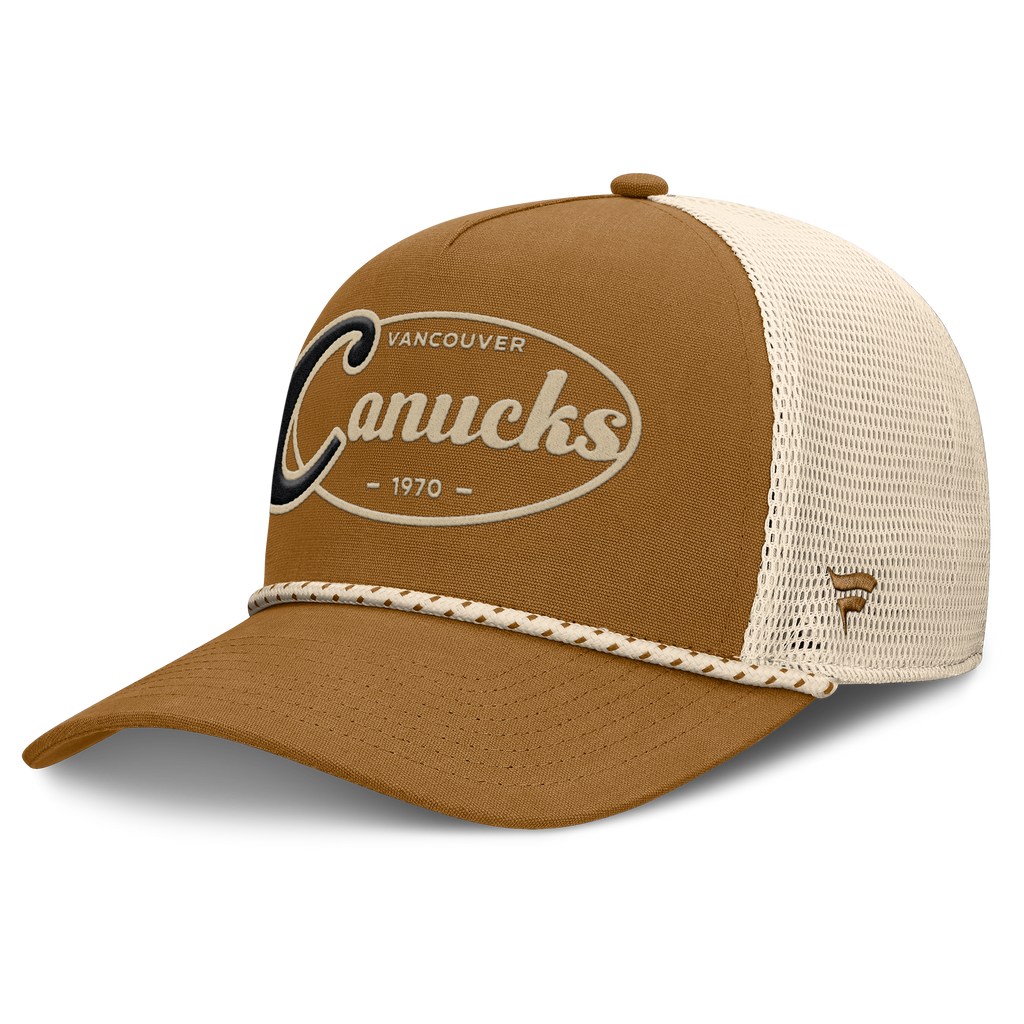 Fanatics Vancouver Canucks Heritage Fetch A-Frame Trucker Adjustable Hat
